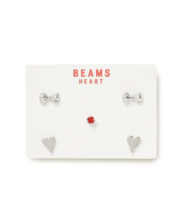 260416 BEAMS HEART 金屬5件套耳釘 (銀)