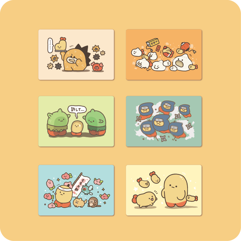 炸蝦明信片（共六款）＊三張優惠