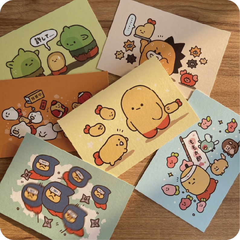 炸蝦明信片（共六款）＊三張優惠