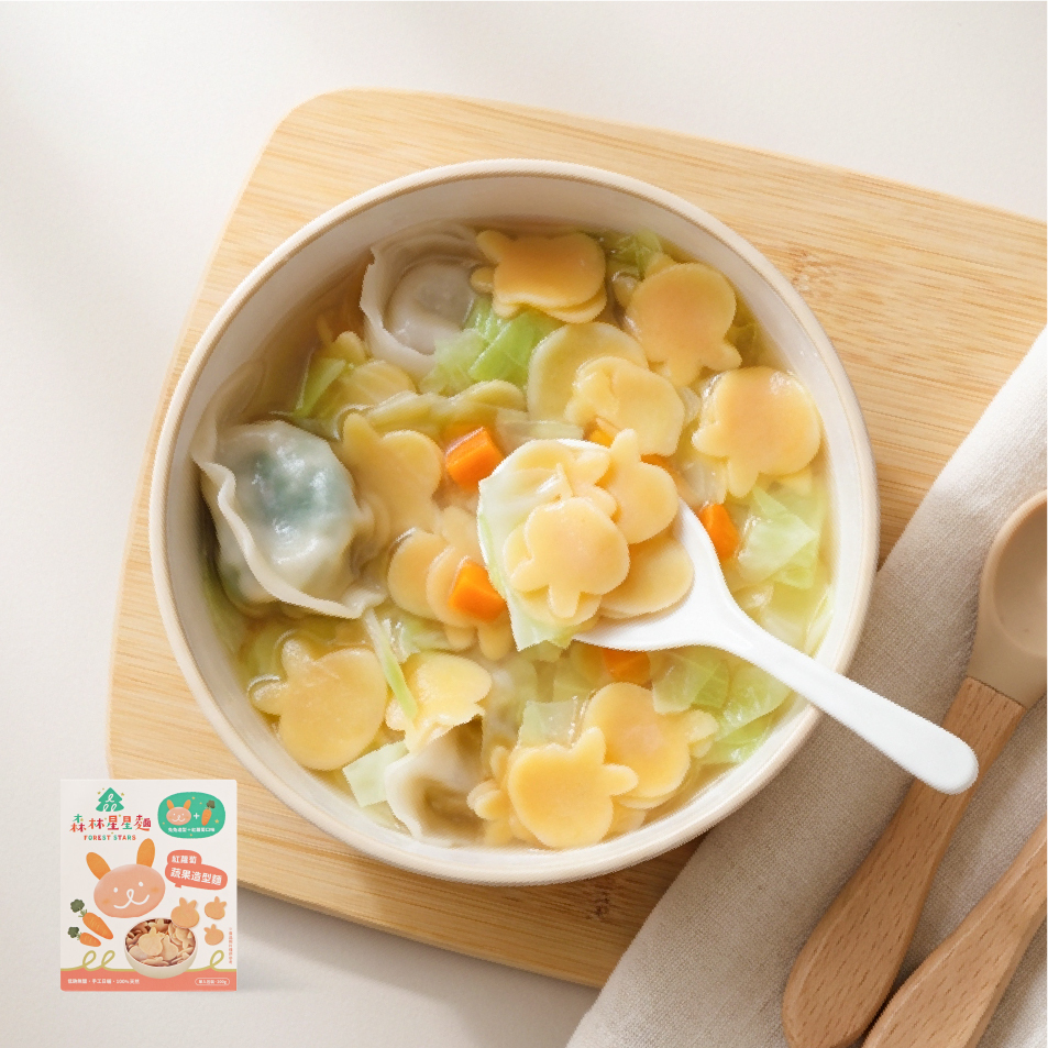 森林星星麵｜紅蘿蔔口味X兔兔造型