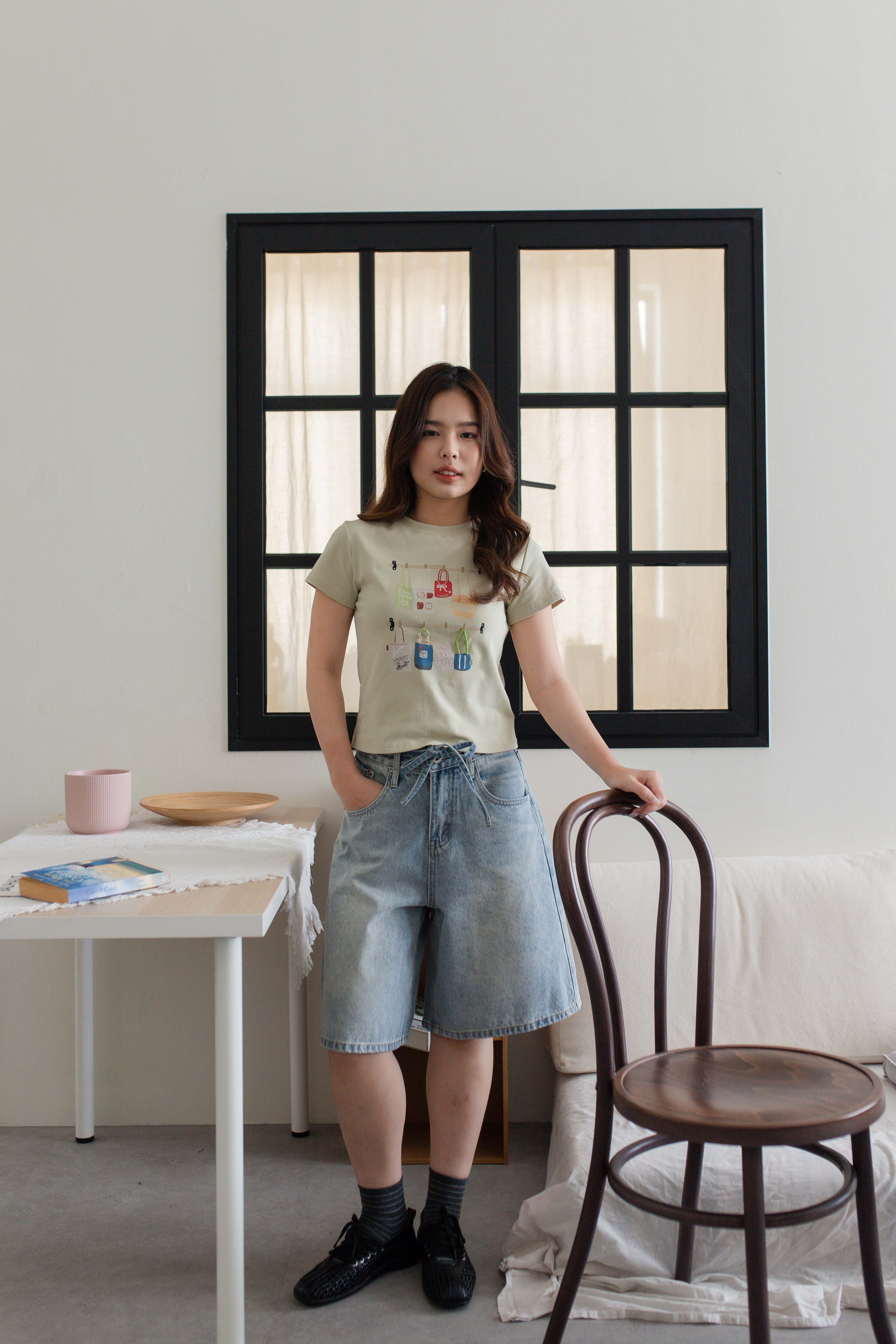 Sunday Shopping Tee Green -2690TSGRN