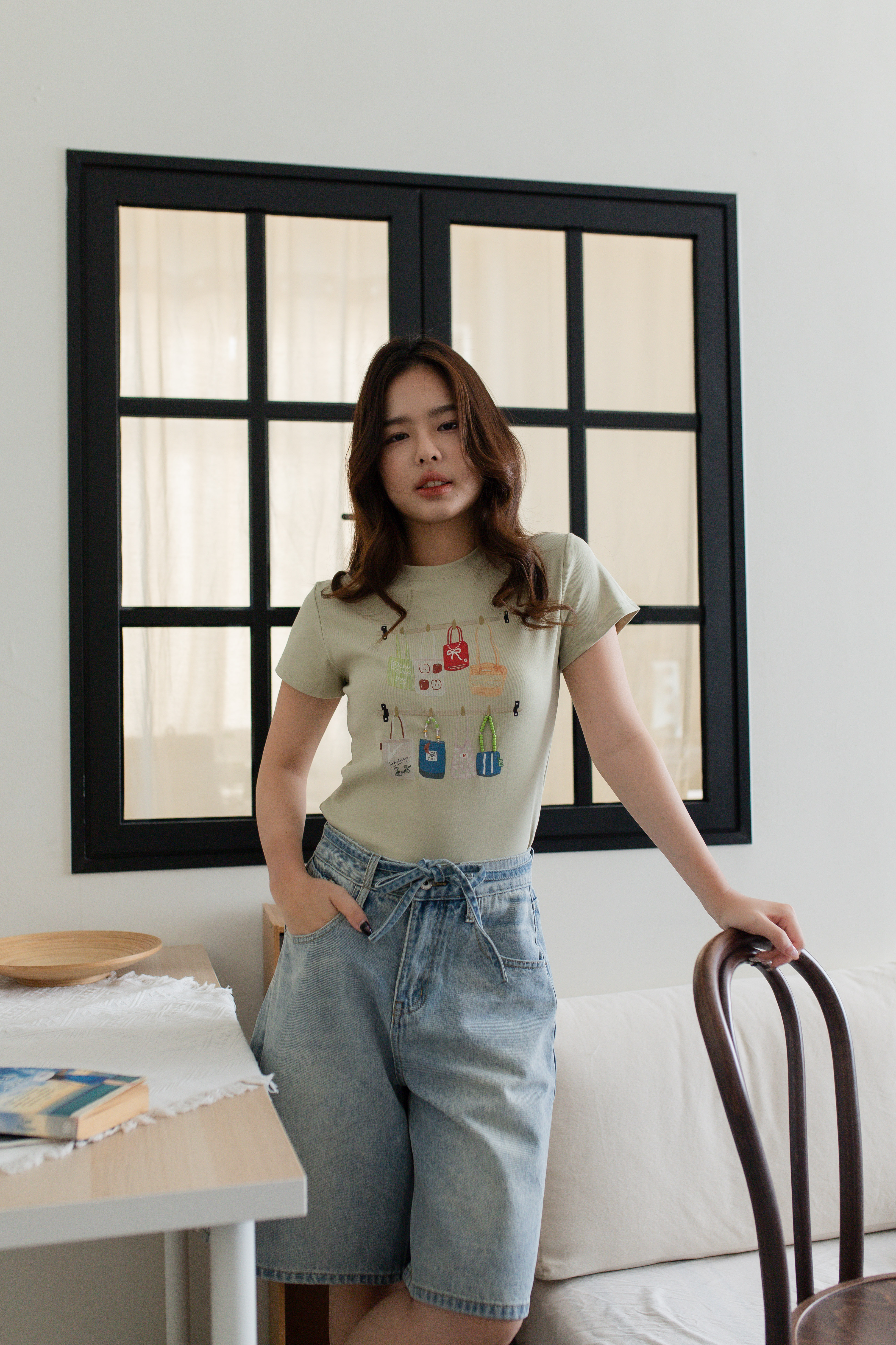 Sunday Shopping Tee Green -2690TSGRN