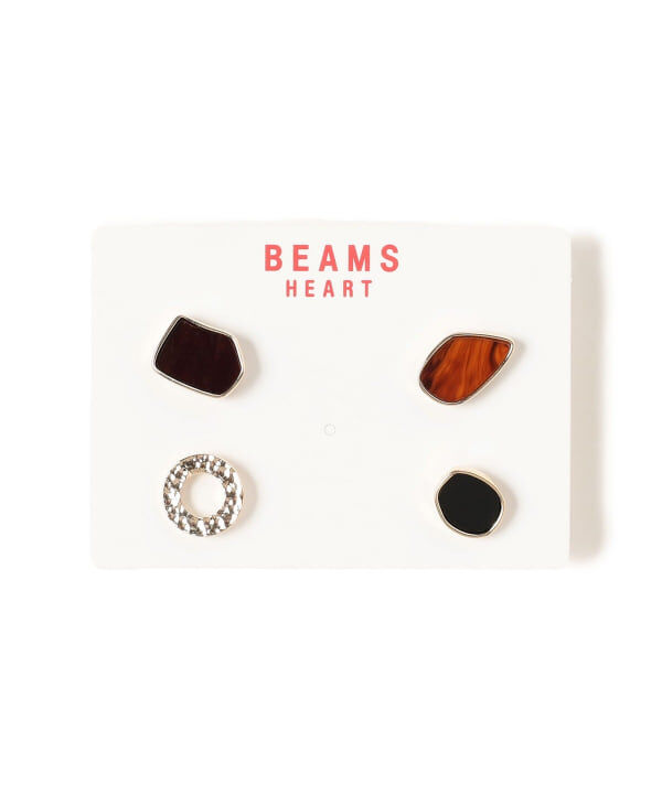 260416 BEAMS HEART 4件套裝飾耳釘 (金)