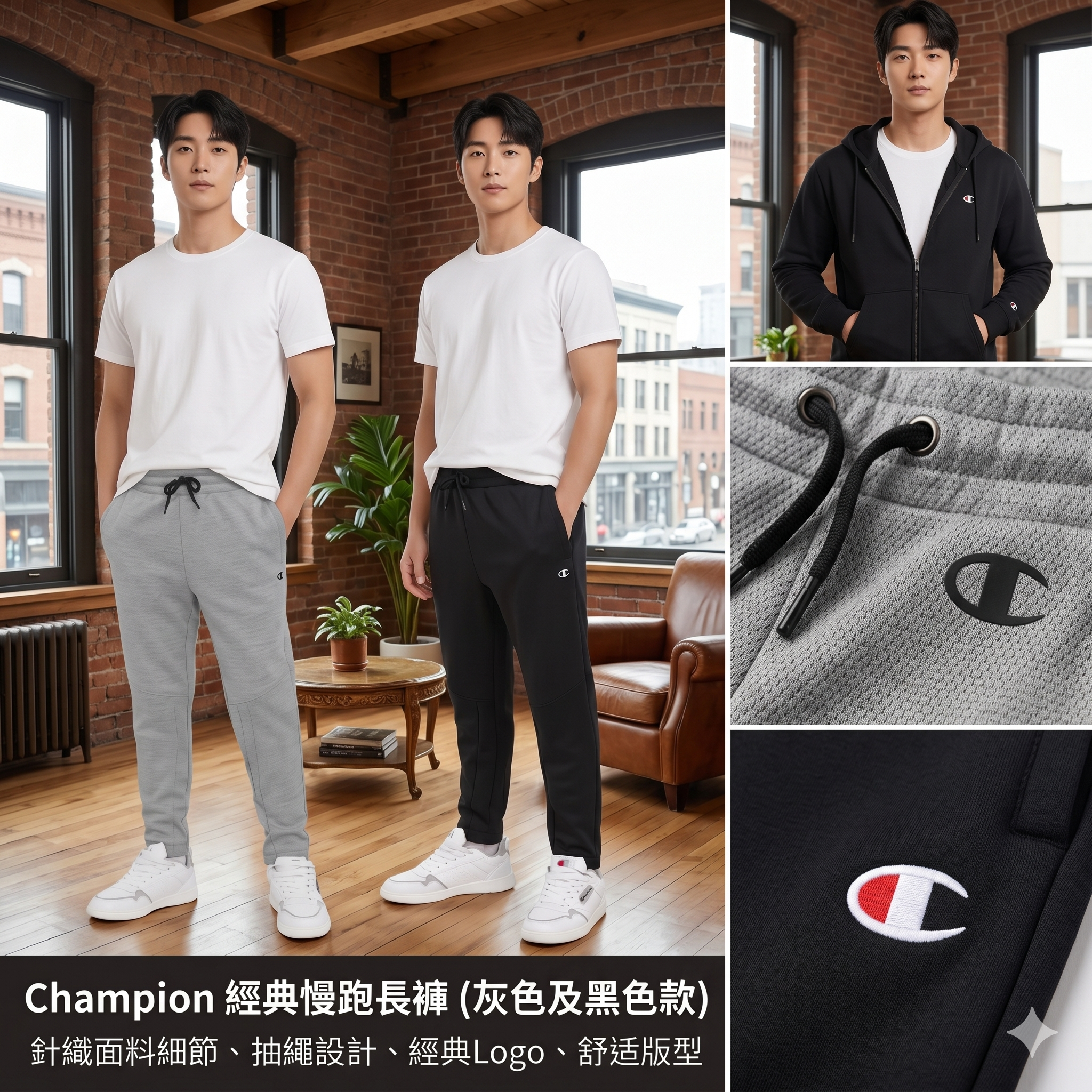 【預購】Champion H041607 青少年慢跑褲