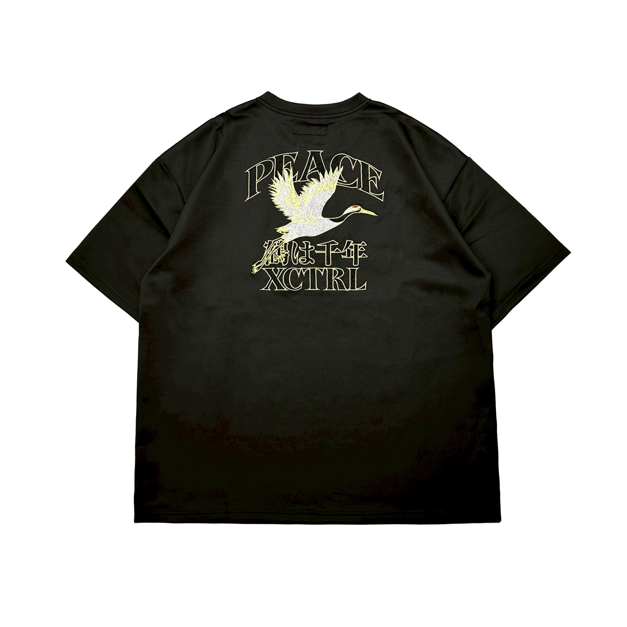 XCTRL 和平鶴寬版短T-黑