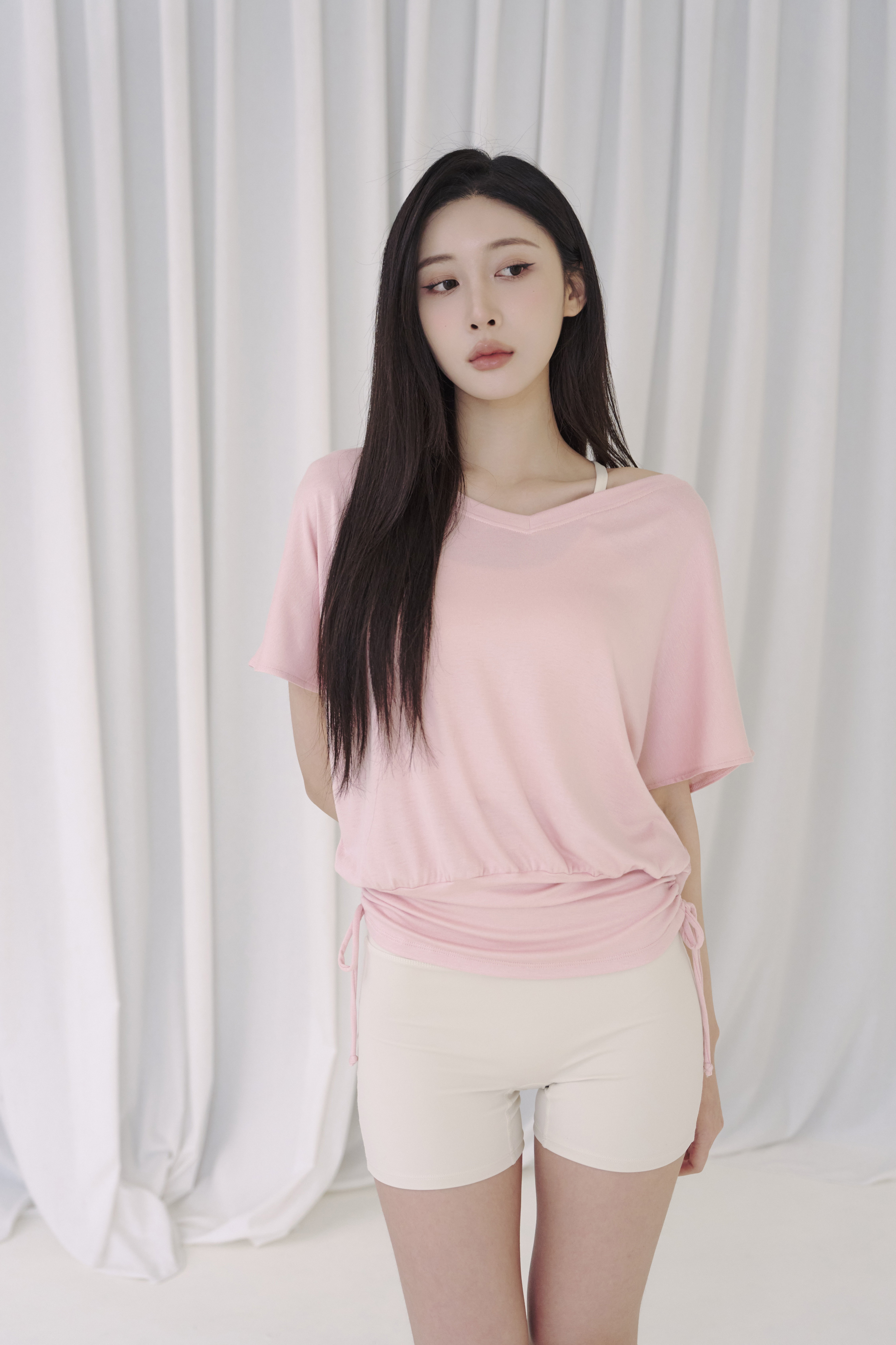 Zaya 短袖綁帶罩衫 / ２色