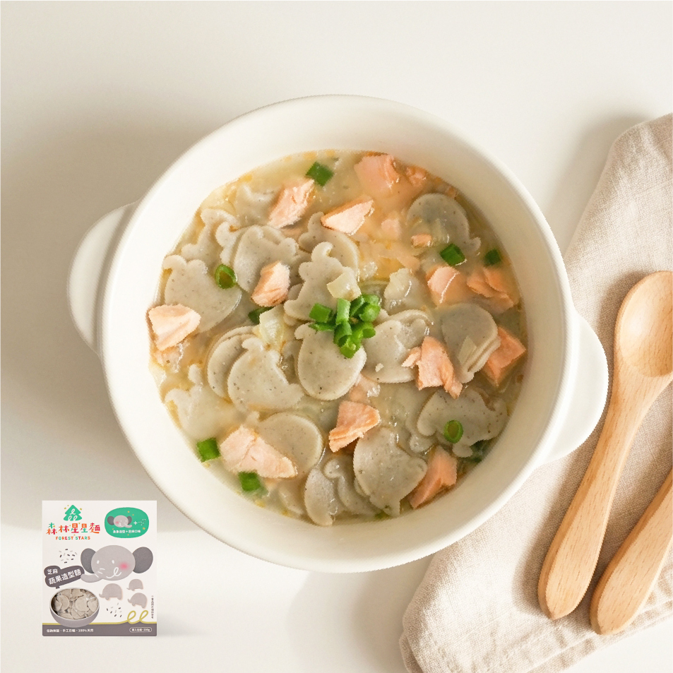 森林星星麵｜芝麻口味X象象造型