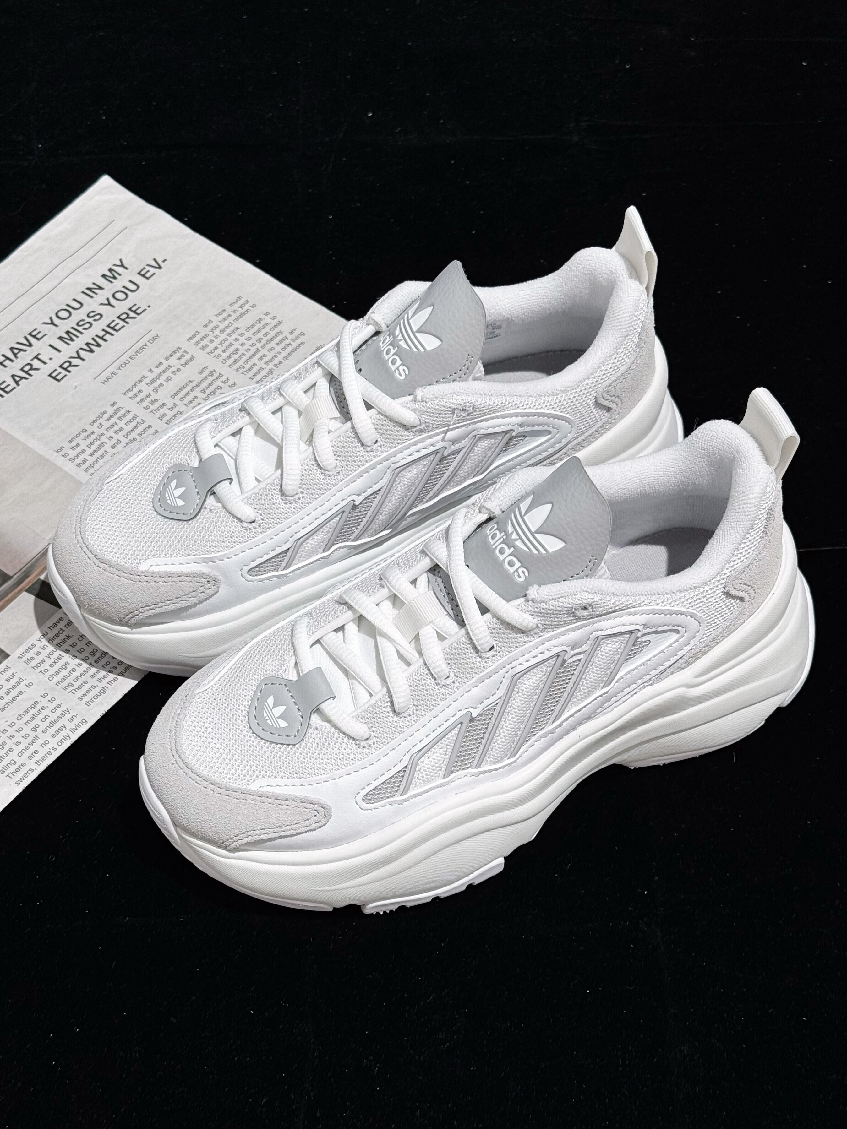Adidas Originals Ozgaia 灰白色 厚底 增高 老爹鞋 女款 KJ7308/預購