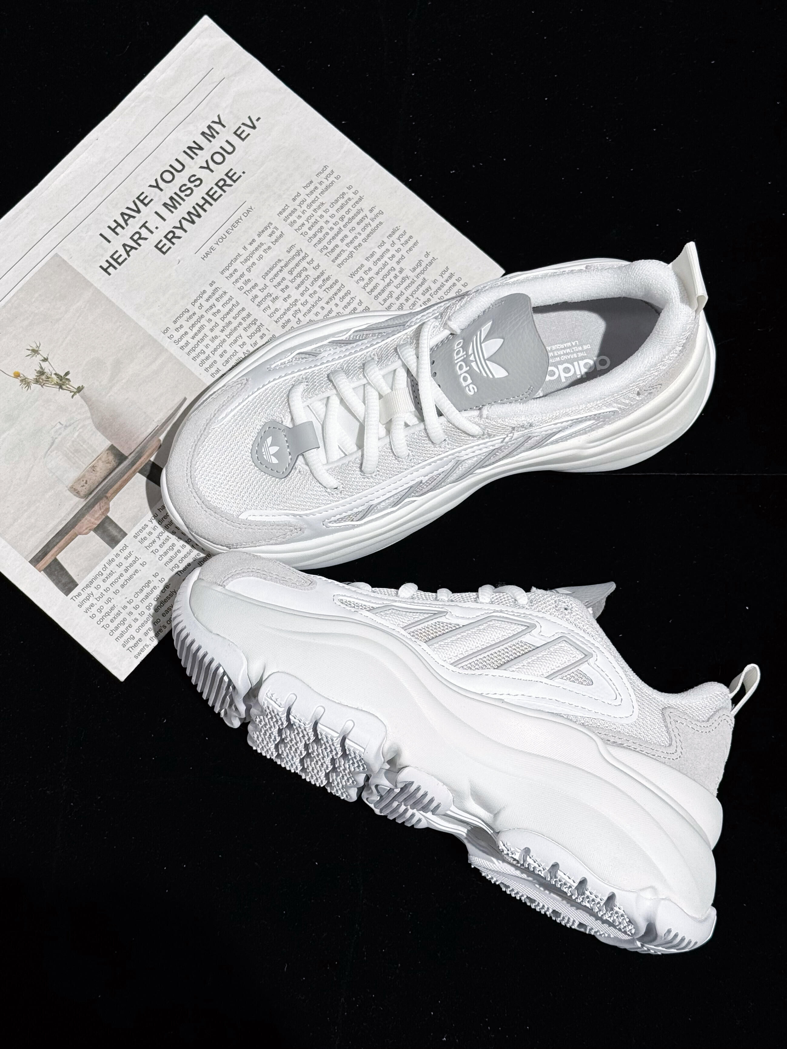 Adidas Originals Ozgaia 灰白色 厚底 增高 老爹鞋 女款 KJ7308/預購