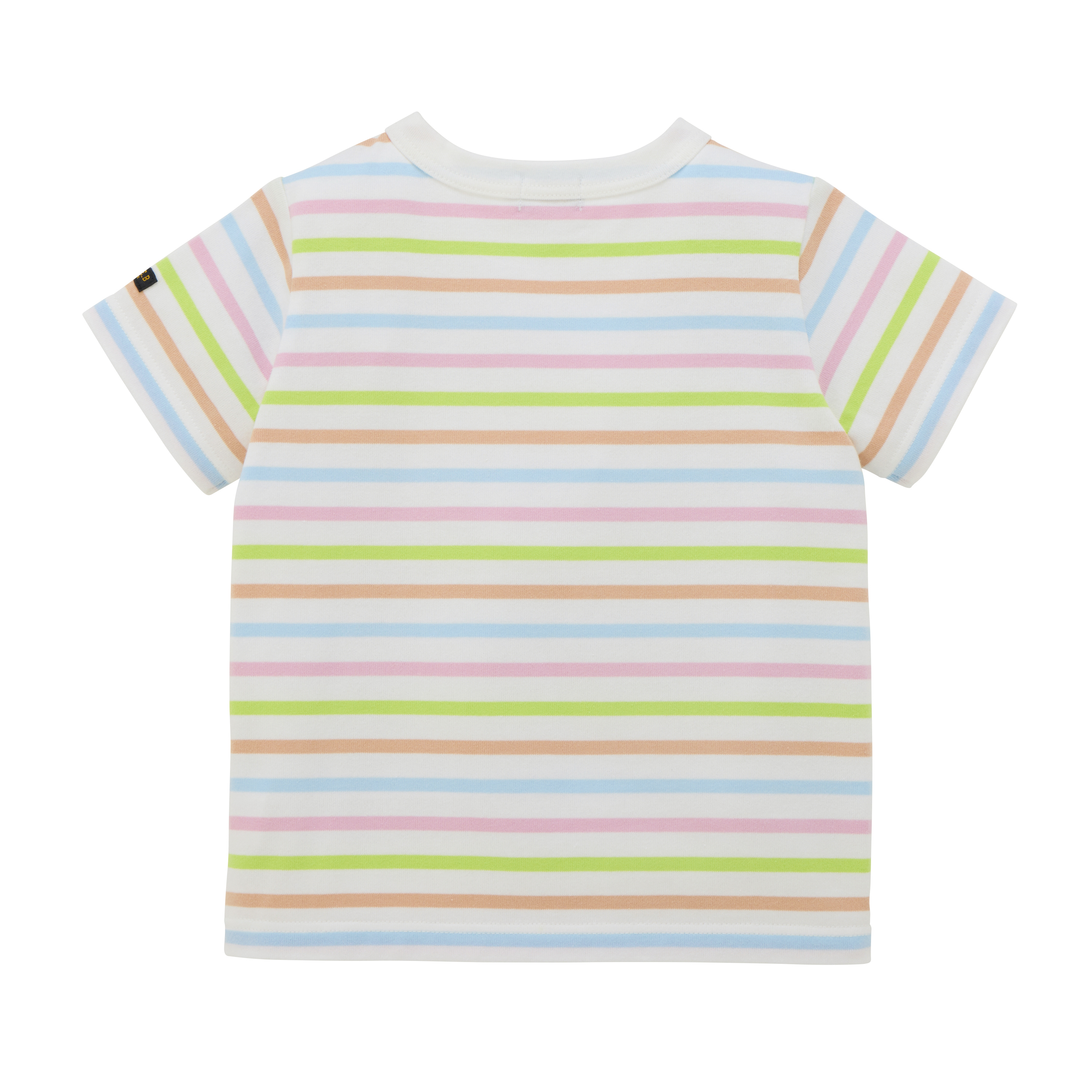 DOUBLE_B 條紋短袖T恤-淺綠色