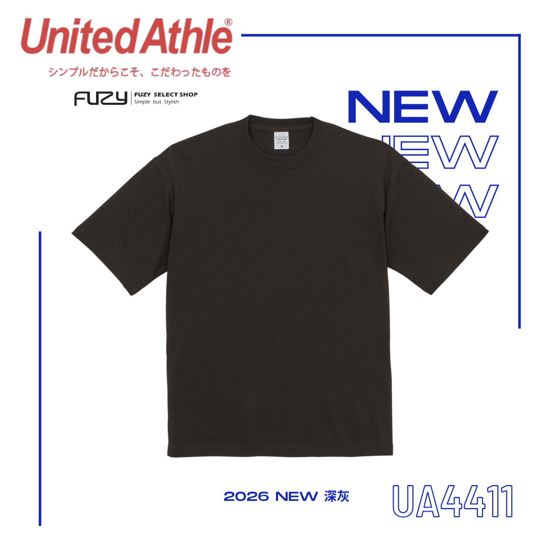 重量級！日本United Athle 4411 9.1oz重磅  寬版 落肩 素面短T【 FUZY 】- UA4411