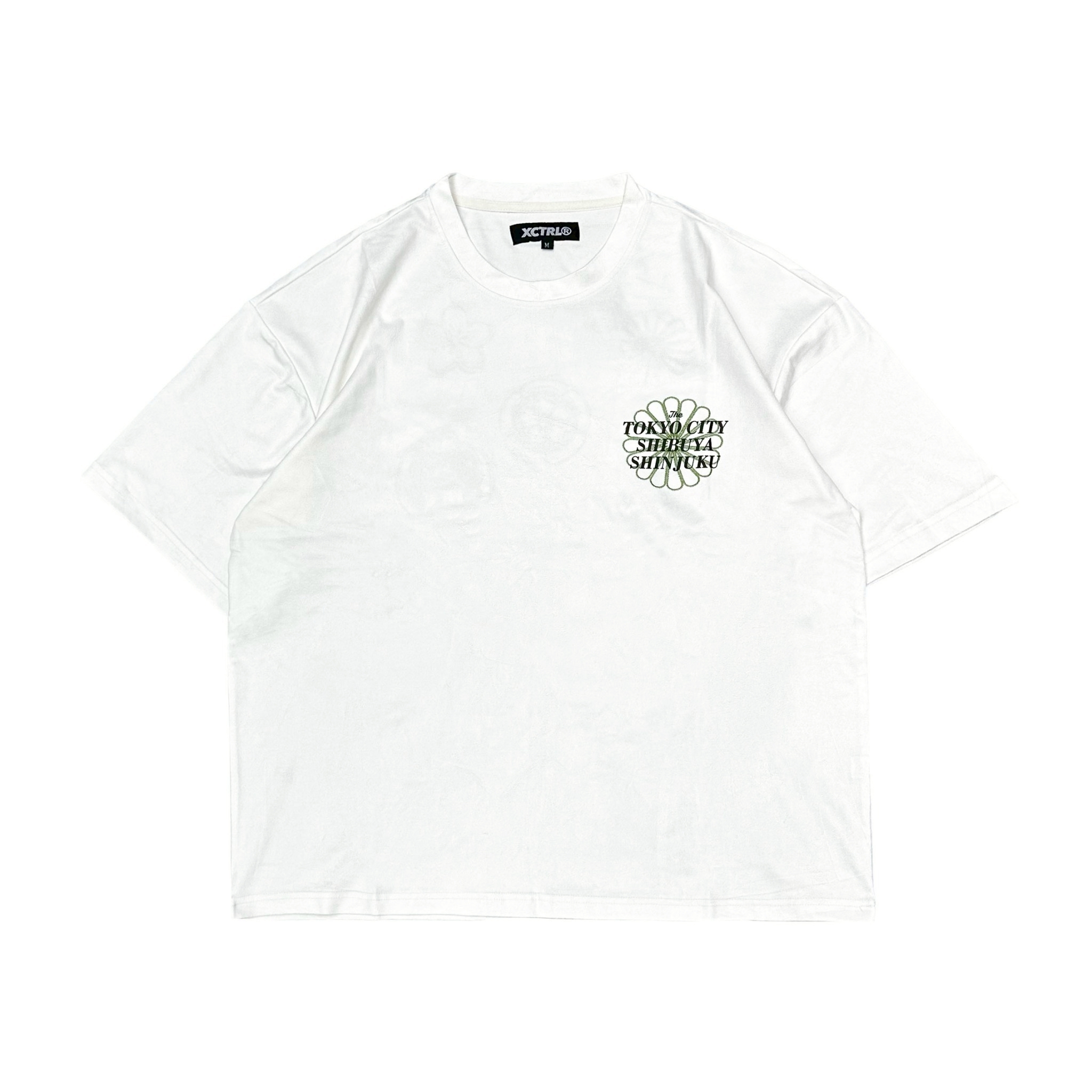 XCTRL 標誌線稿寬版短T-白