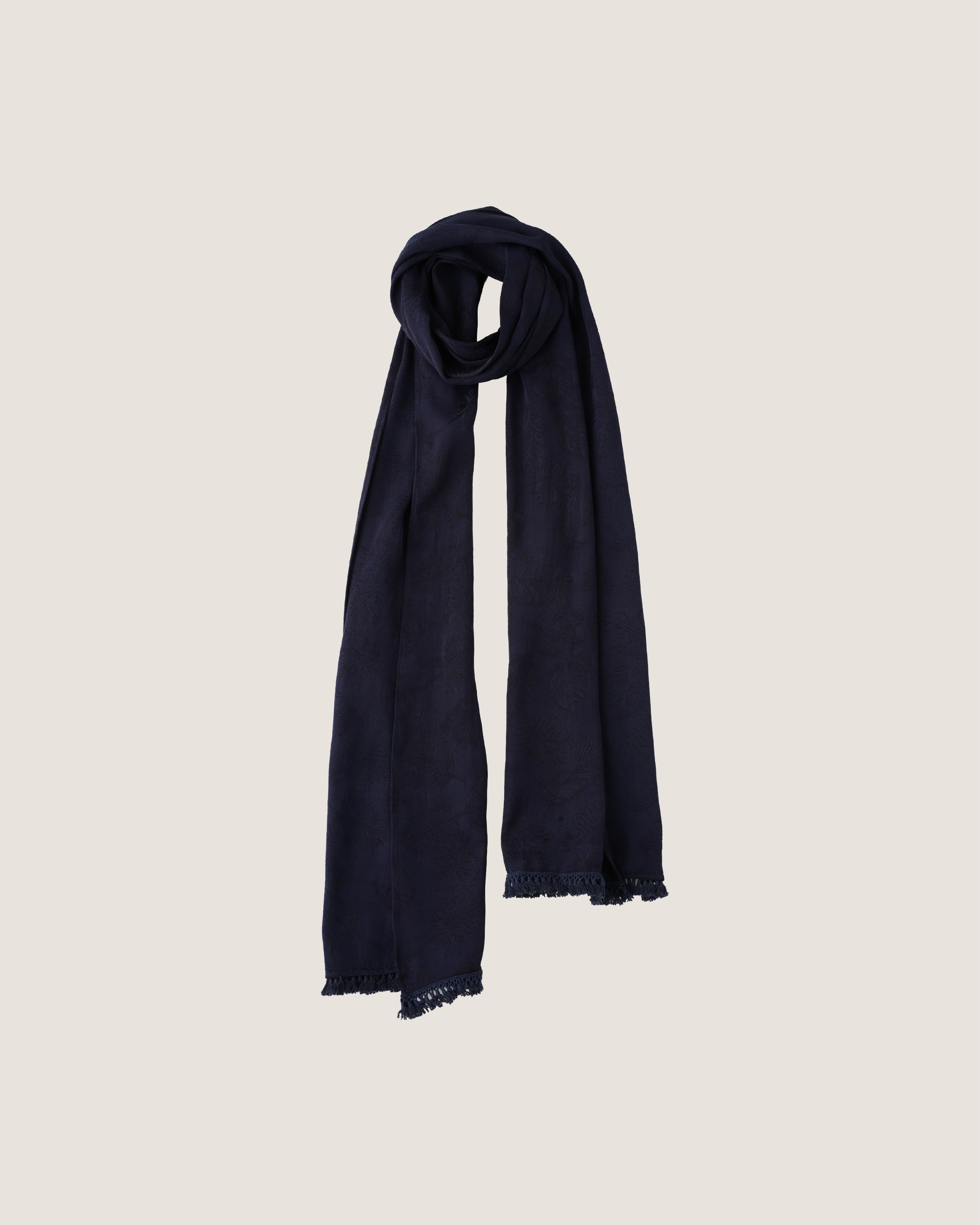 Daria Tencel Scarf - Navy
