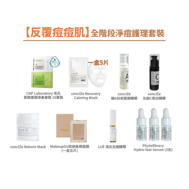 【反覆痘痘肌】全階段淨痘護理套裝