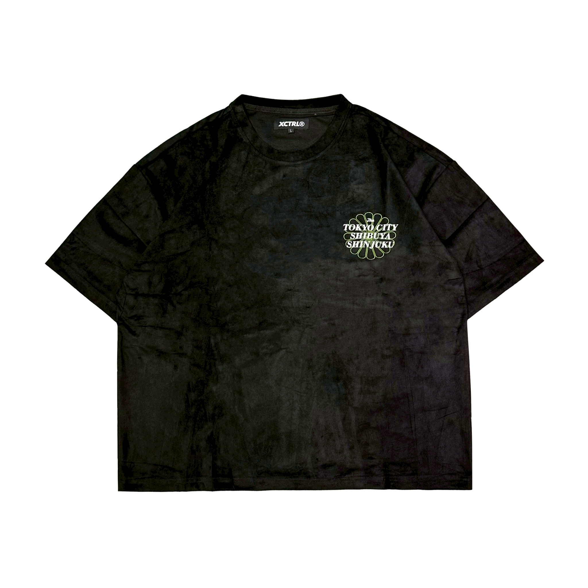 XCTRL 標誌線稿寬版短T-黑