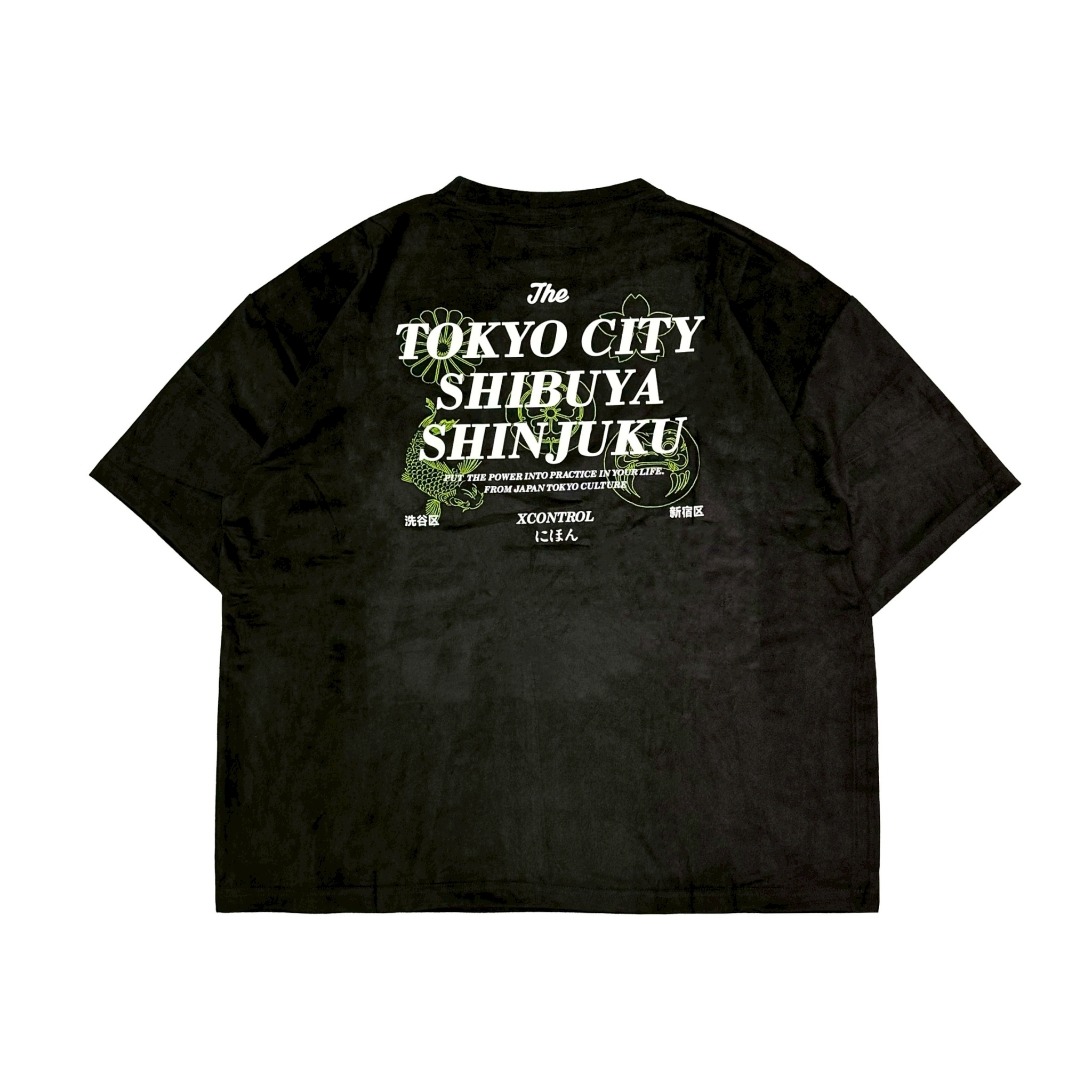 XCTRL 標誌線稿寬版短T-黑