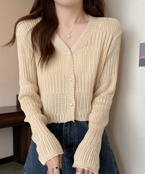 Ada羅紋短版針織小外套