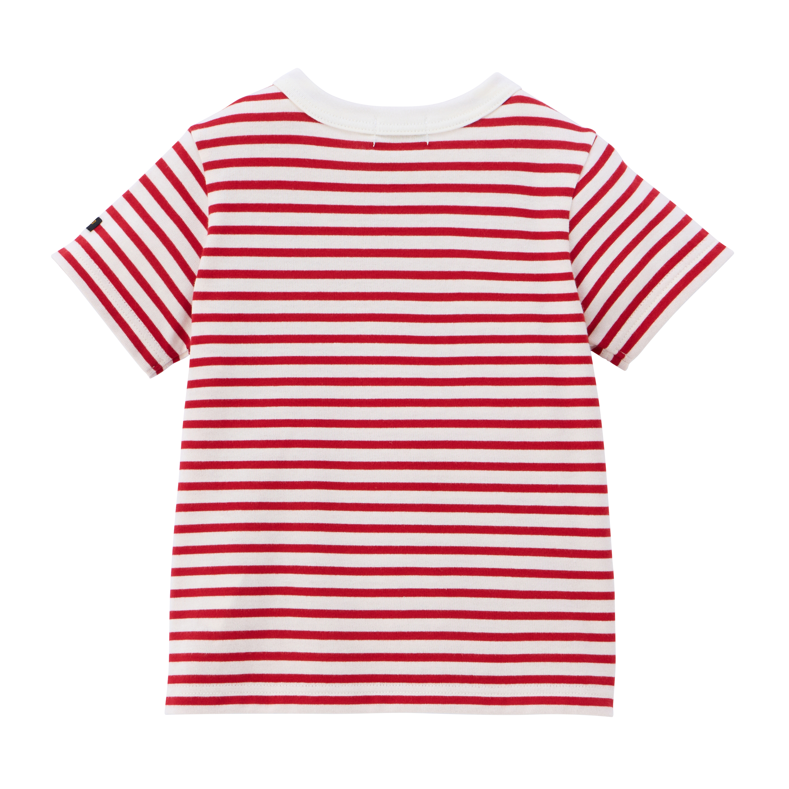 DOUBLE_B 條紋短袖T恤-紅&白