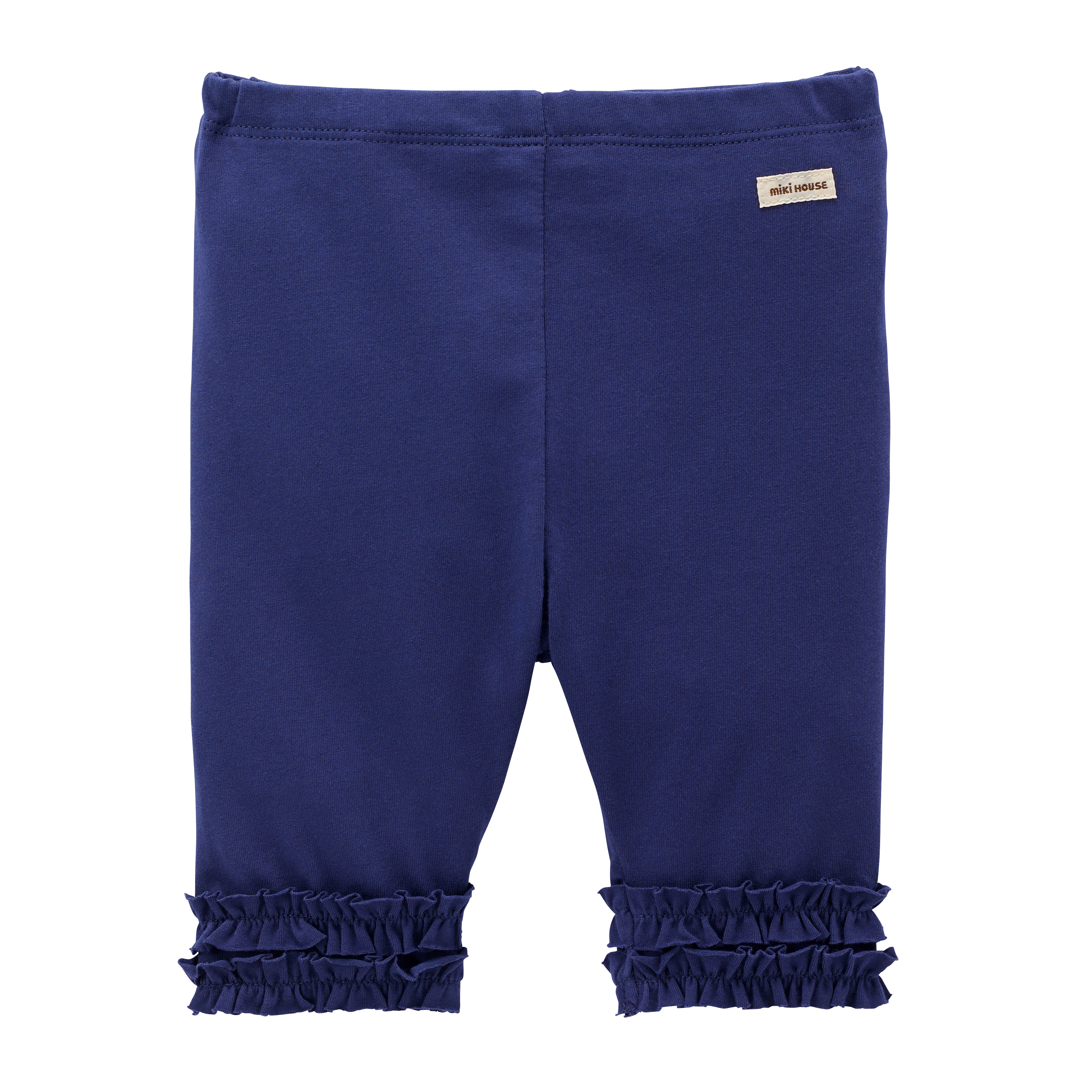 荷葉邊六分內搭褲-海軍藍