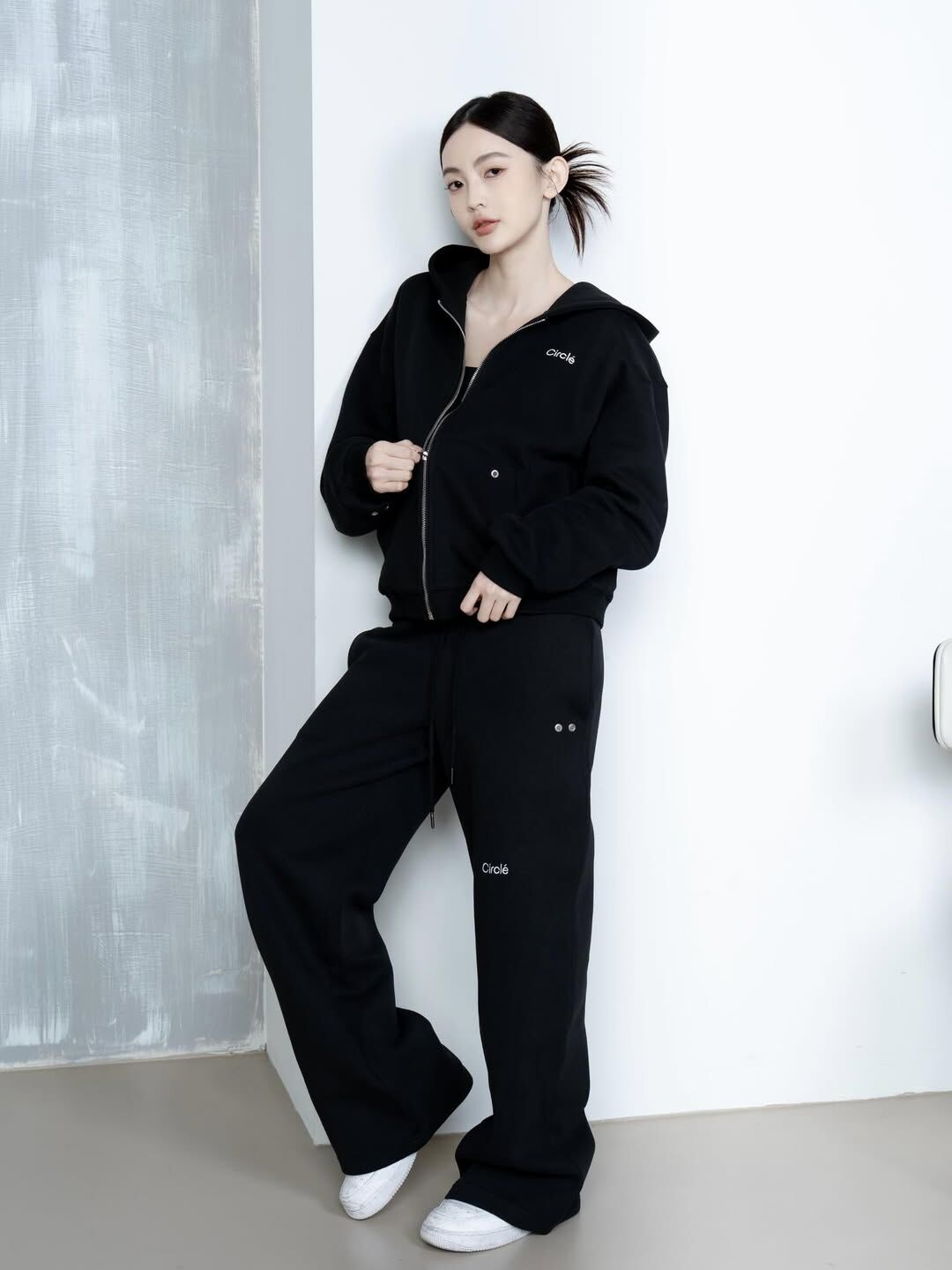 Circlé CC-002 Logo立體 修身 落地 棉褲