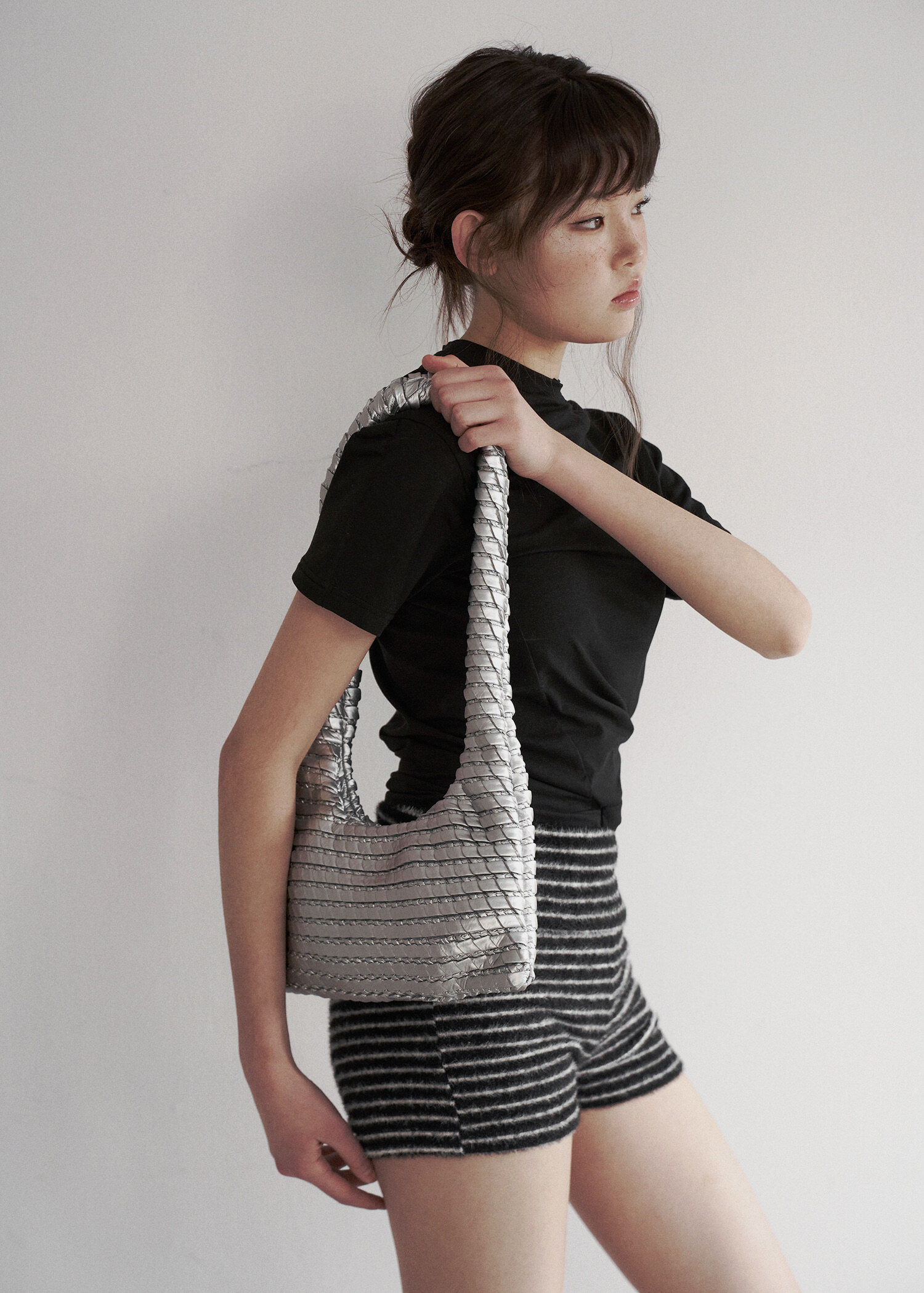 Kwani Textured Hobo Bag Small Cross Over