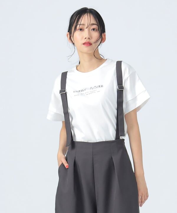 260416 BEAMS HEART 袖子褶襉手工LOGO TEE