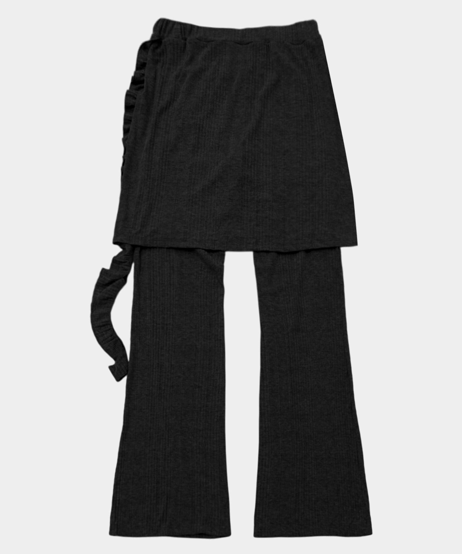 PLACE STUDIO 不對稱荷葉波浪裙褲套裝 [黑色] 26S7771530-4500