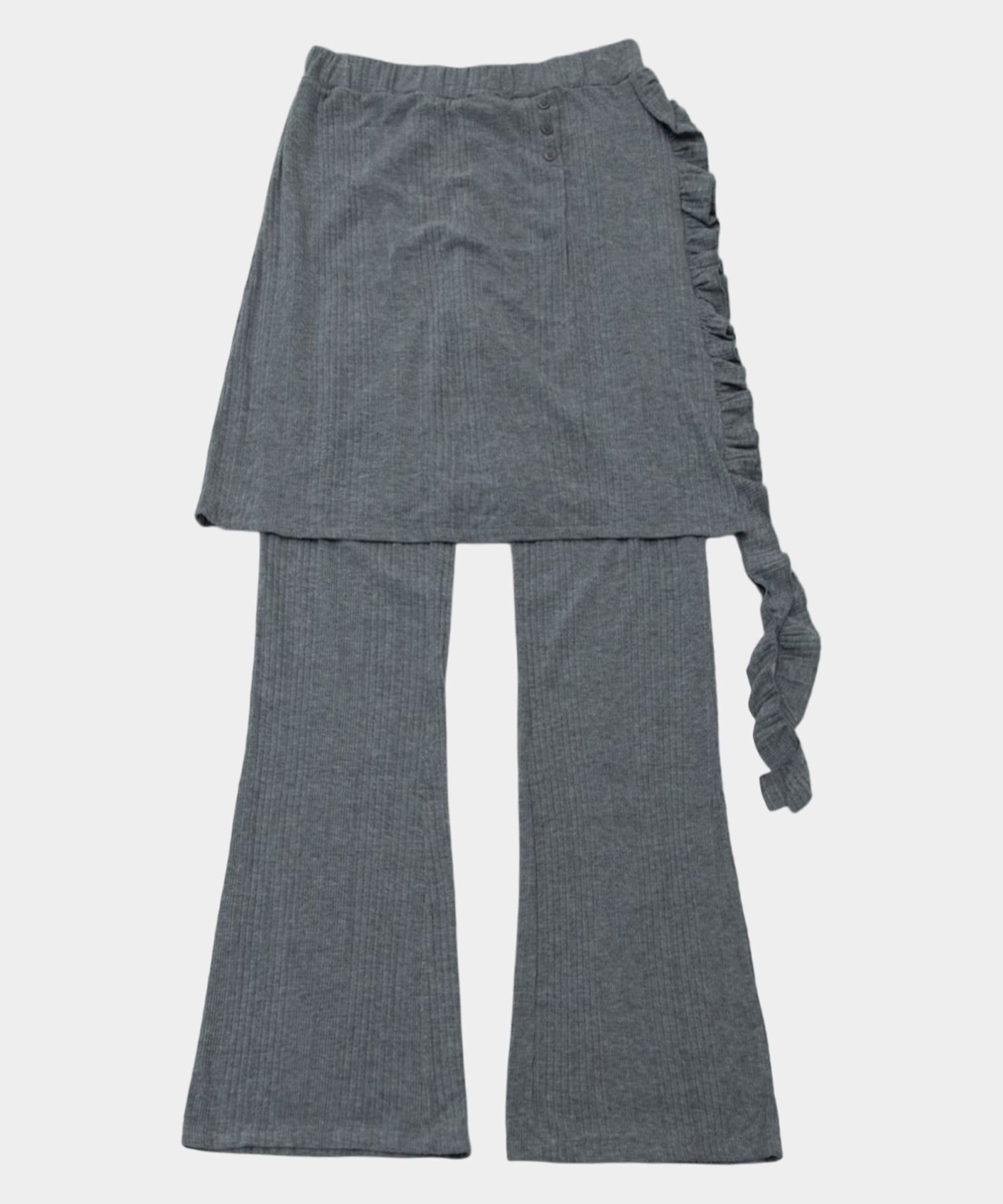 PLACE STUDIO 不對稱荷葉層次迷你裙寬褲套裝 26S7771530-4300