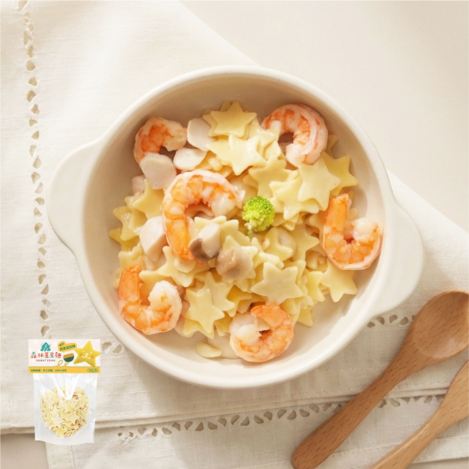 港澳｜買10送2|熱銷造型蔬果｜森林星星麵 嚐鮮包 12包(6口味各2)