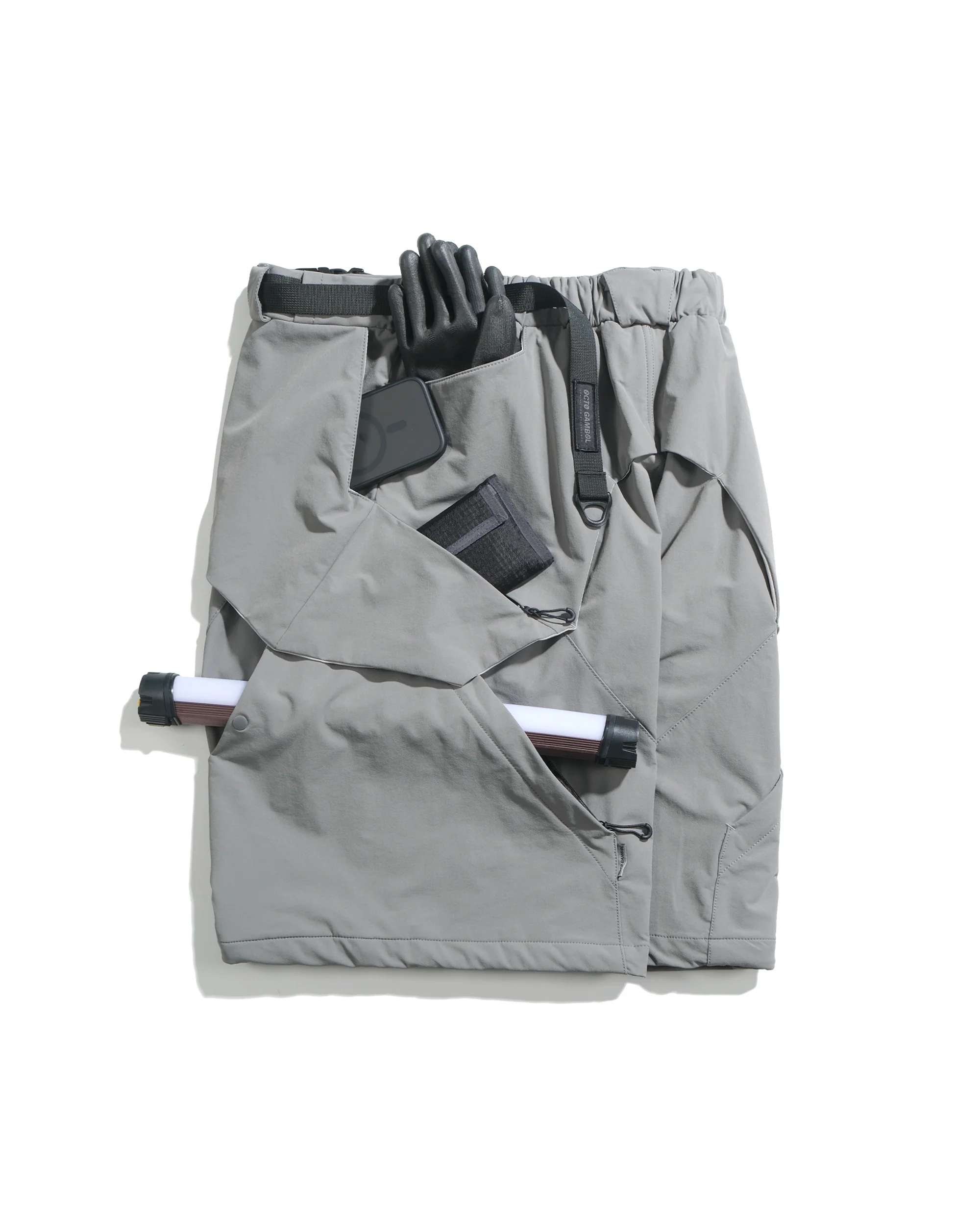 Octo Gambol Visor Layer Shorts - Light Grey | S26-S1-S