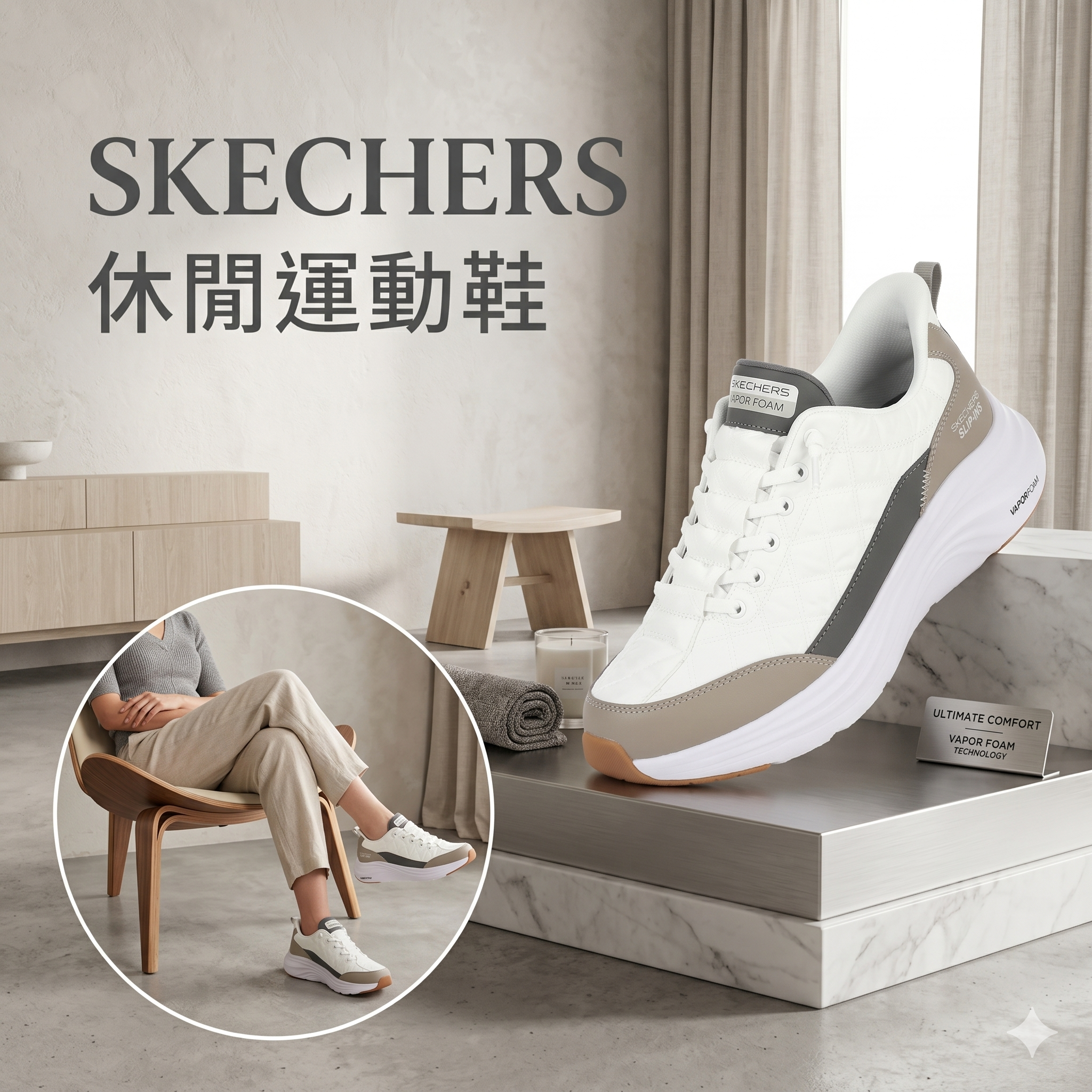 【預購】H041673  SKECHERS  休閒運動鞋