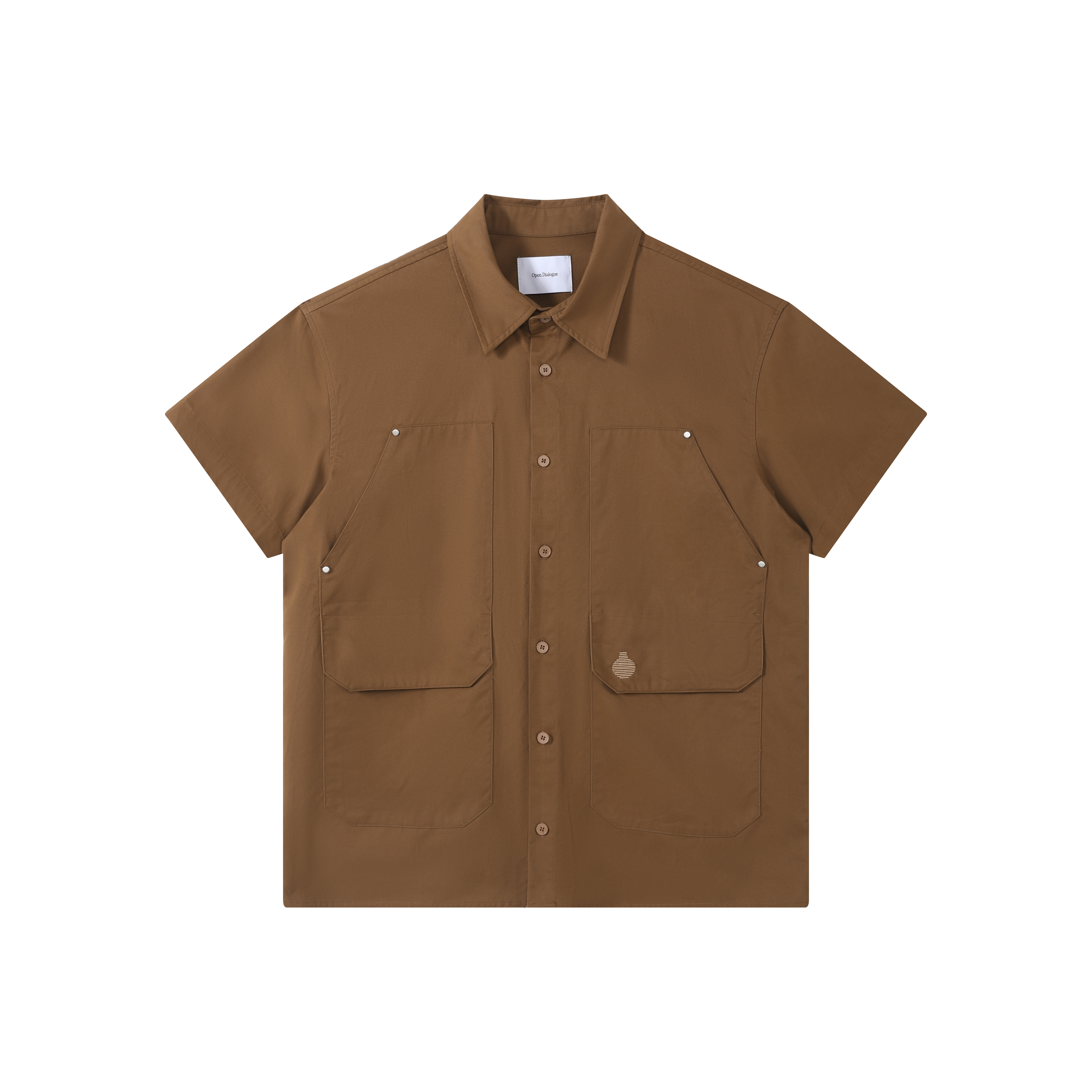ODE MULTI POCKET SHIRT - BROWN