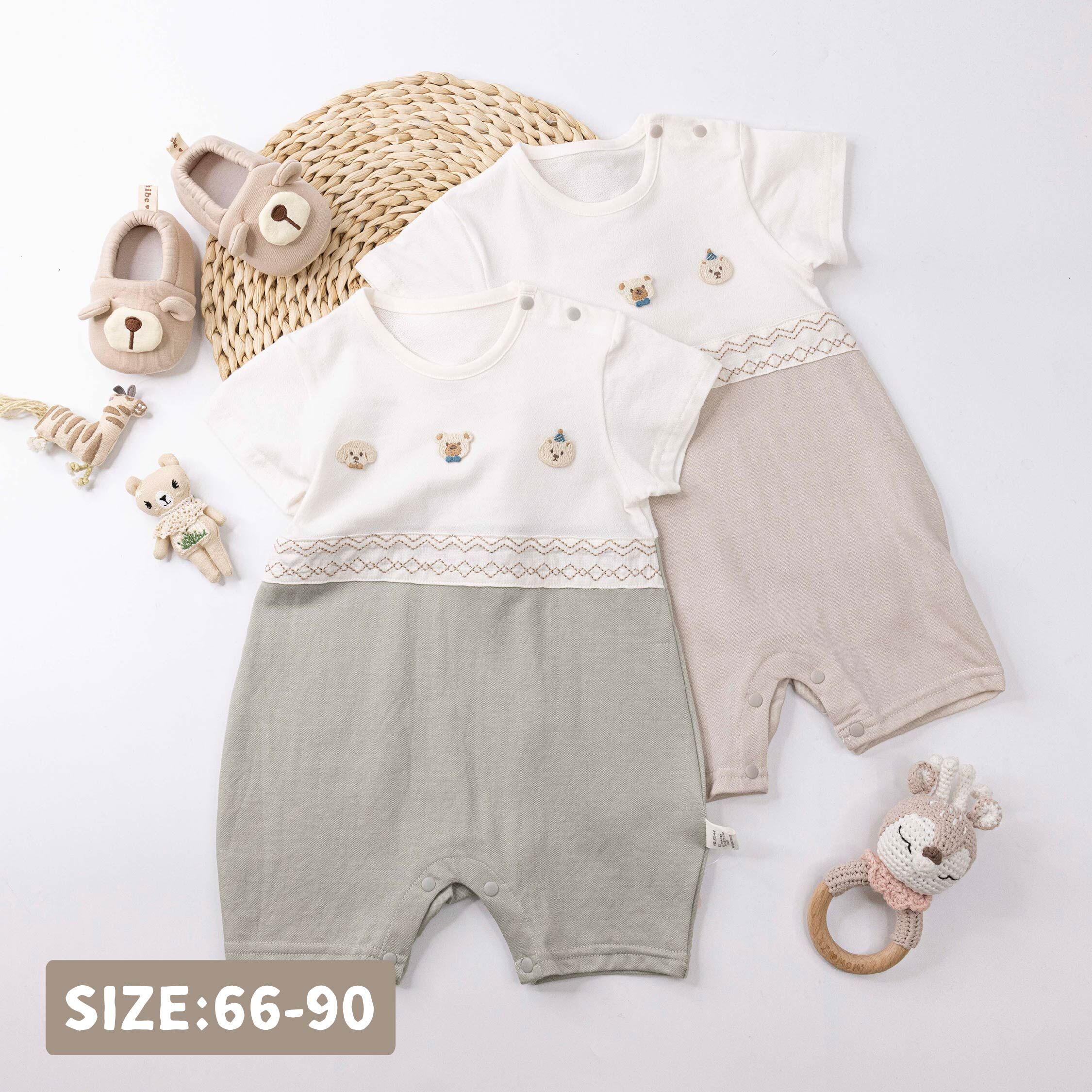 純淨系列 童趣動物布貼連身衣＊二色 (T6020)