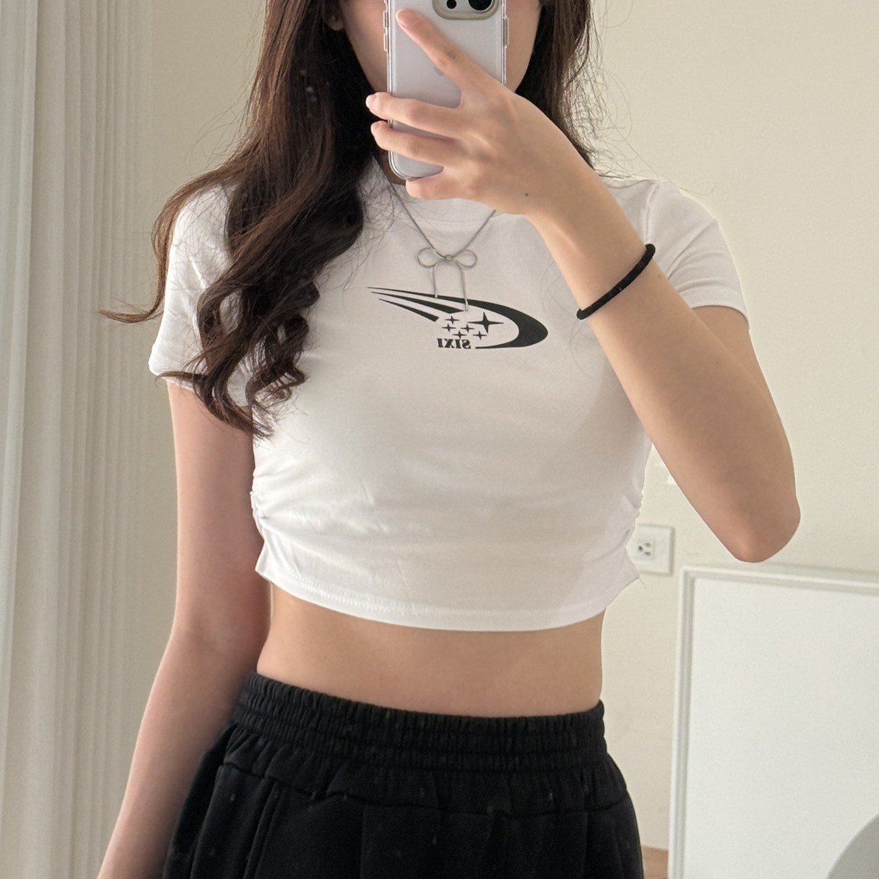 2437星芒運動風修身短版T (R)