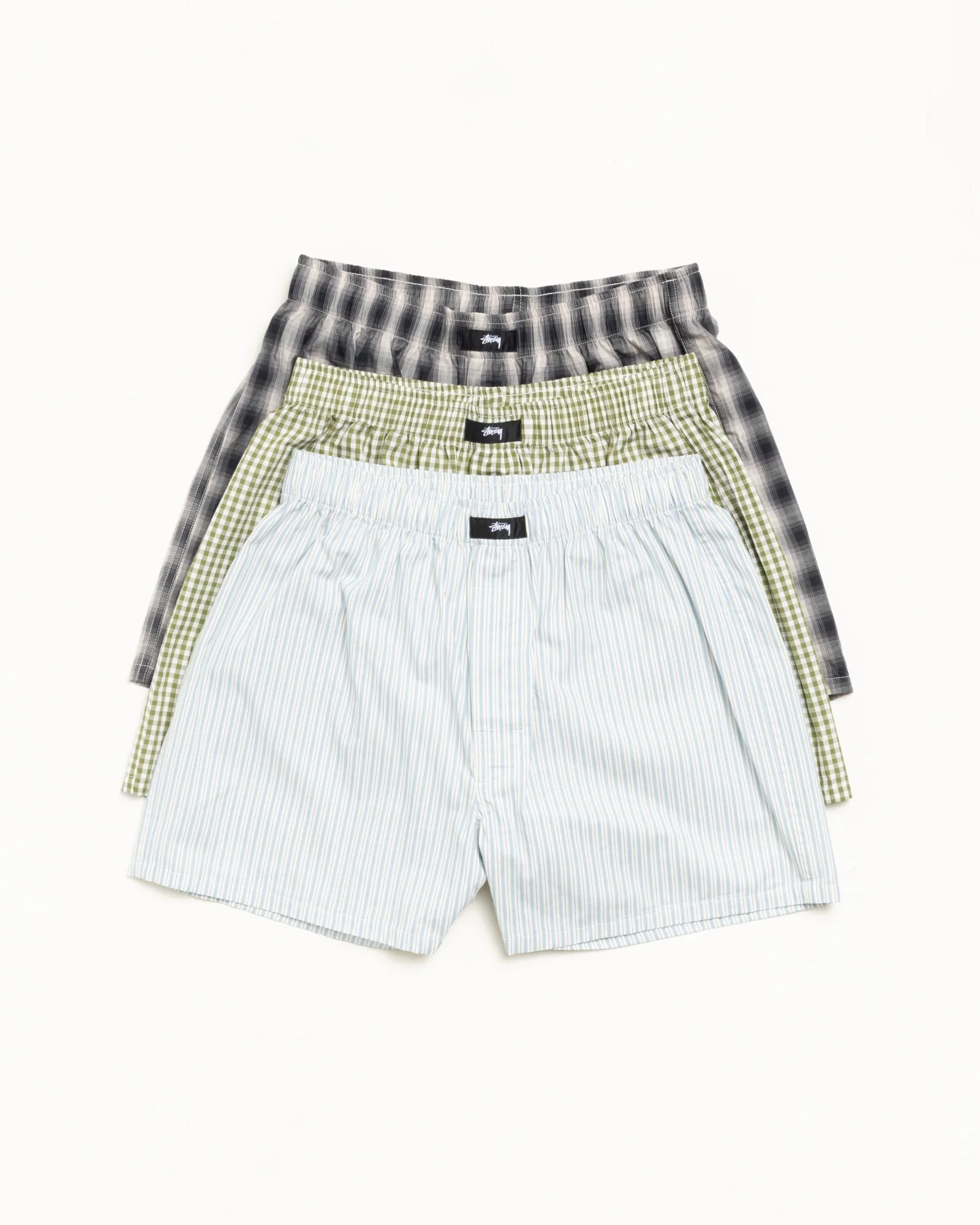 【預購】STUSSY BOXER SHORTS 3 PACK 格紋四角褲 三件組 STSPACK