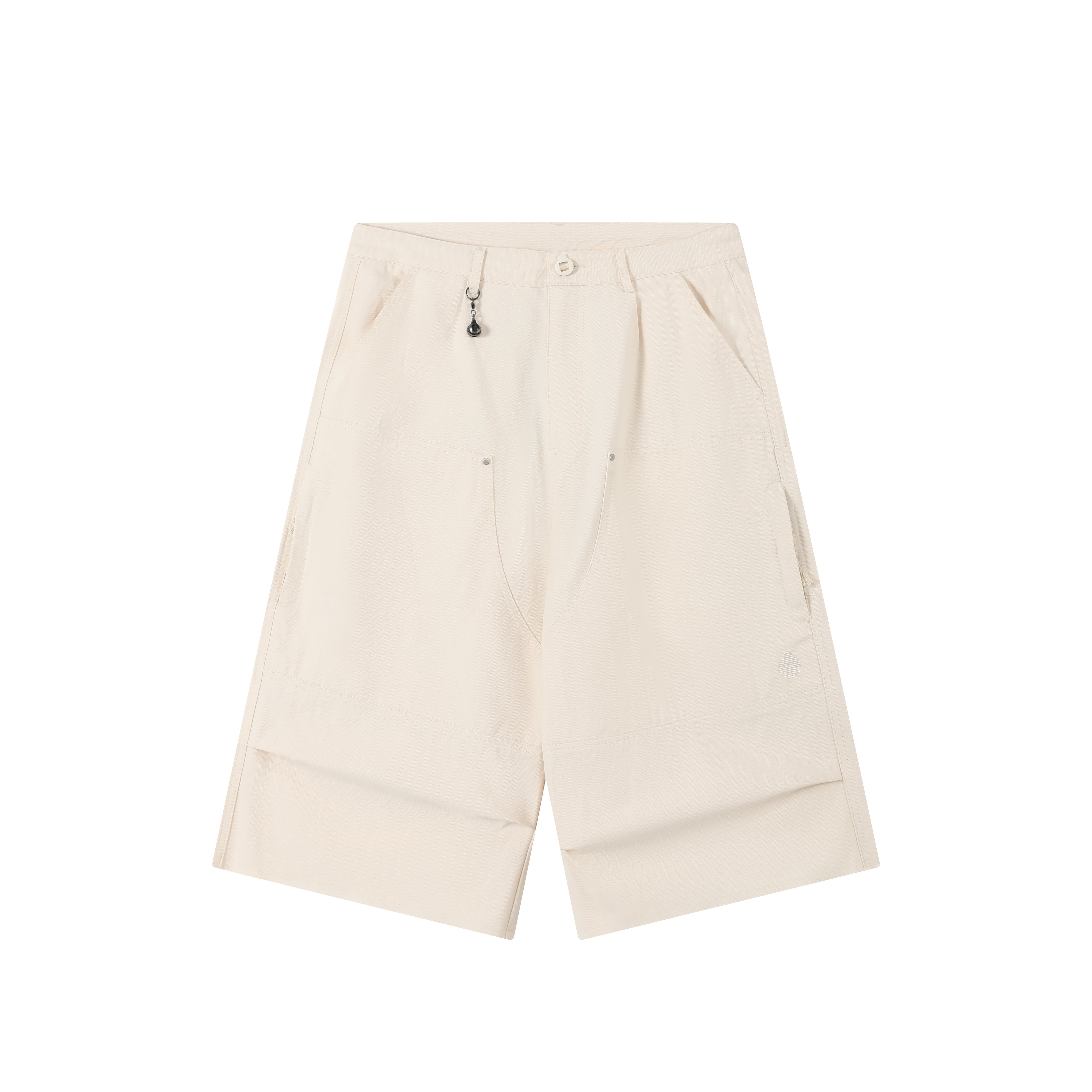 ODE MULTI-POCKET CROPPED CARGO PANTS - CREAM