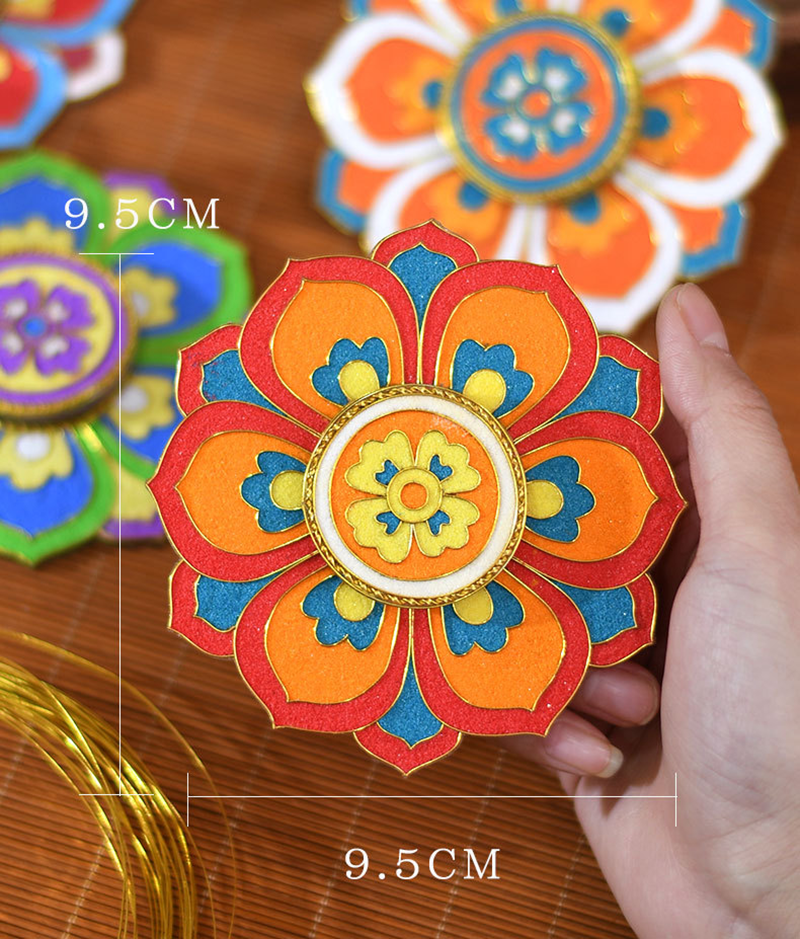 敦煌藻井DIY景泰藍掐絲琺瑯立體旋轉磁吸冰箱貼 AD2619