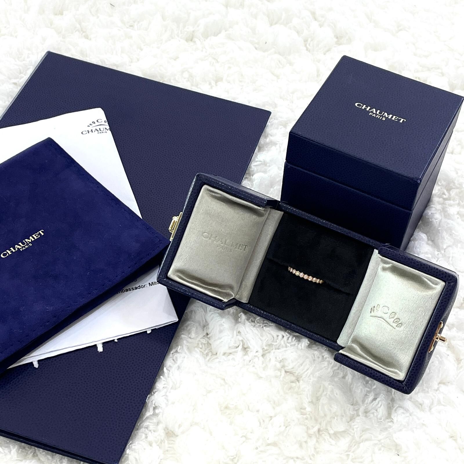 全新CHAUMET RINGS 戒指 50碼 全鑽石18K玫瑰金 #尚美戒指  #BRAND NEW #香榭站正品
