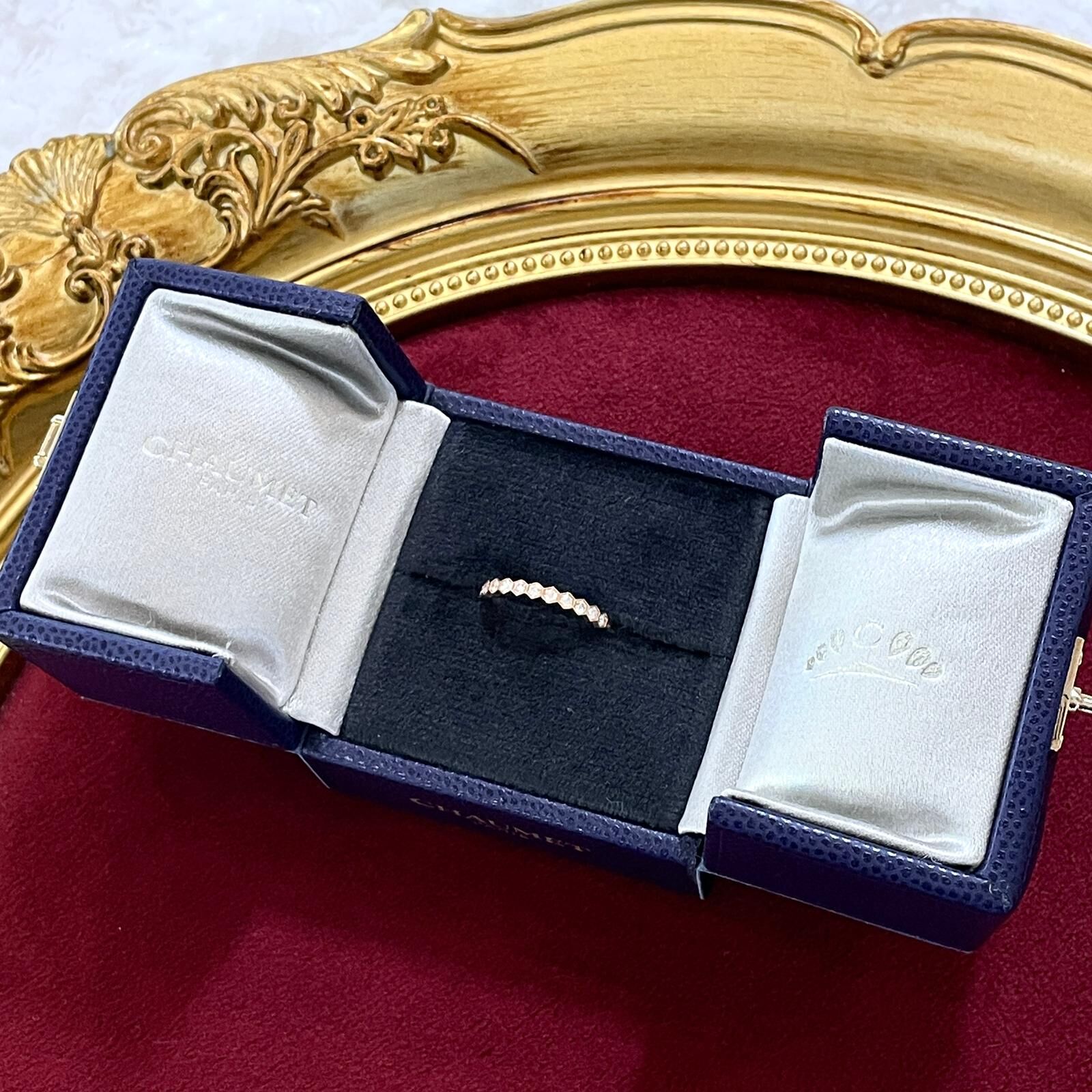 全新CHAUMET RINGS 戒指 50碼 全鑽石18K玫瑰金 #尚美戒指  #BRAND NEW #香榭站正品
