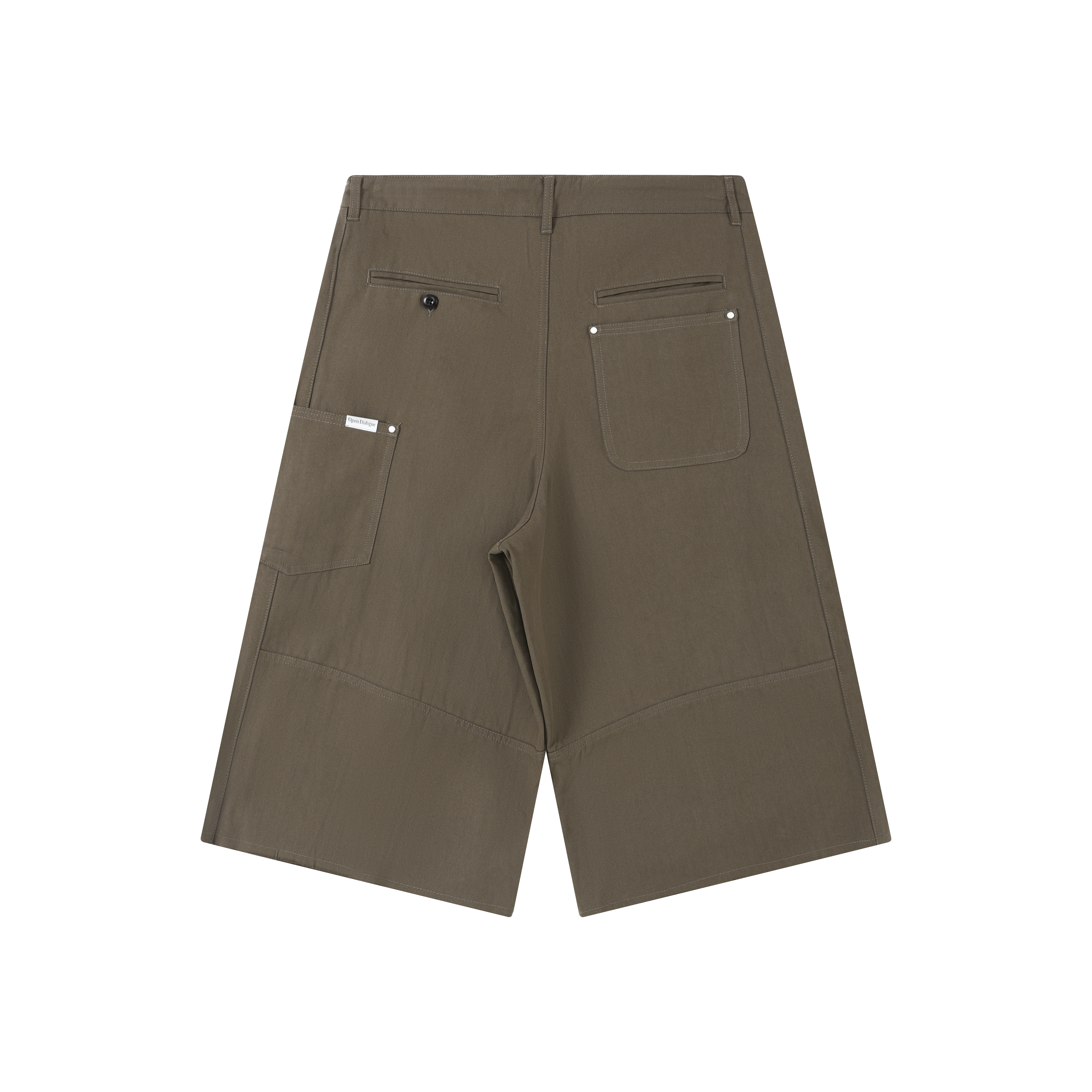 ODE MULTI-POCKET CROPPED CARGO PANTS - BROWN