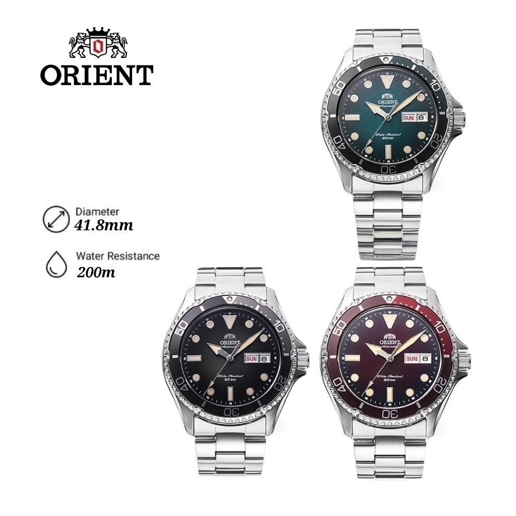 Orient 東方  Mako Mechanical Sports Watch Metal Strap - 41.8mm RN-AA0810N RA-AA0810N , RN-AA0811E RA-AA0811E , RN-AA0814R RA-AA0814R 機械運動腕錶金屬錶帶