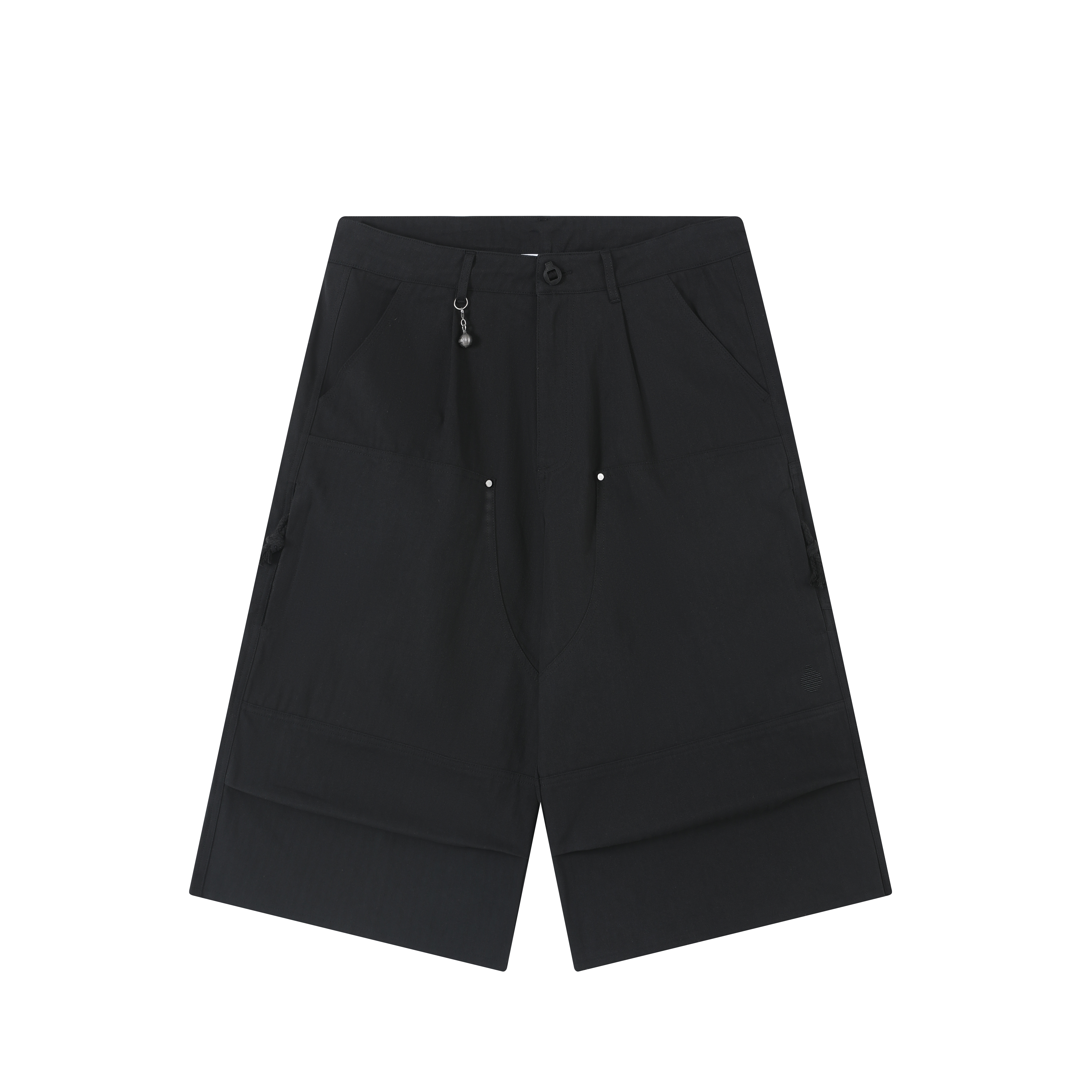 ODE MULTI-POCKET CROPPED CARGO PANTS - BLACK