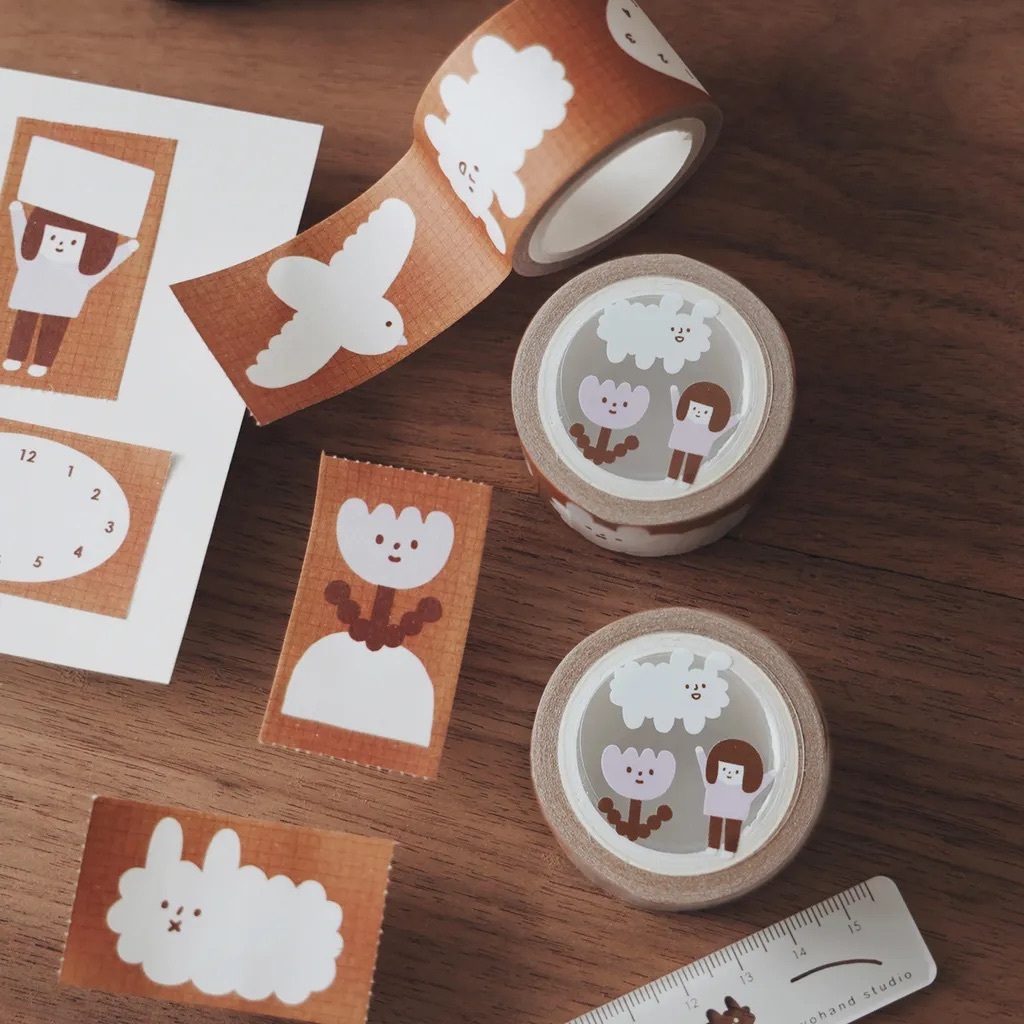 右手超人｜時光 可撕便條紙膠帶