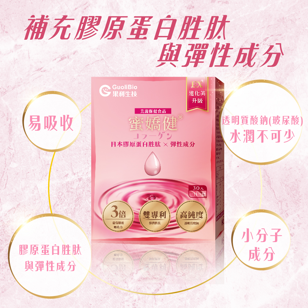 【蜜嬌健®】日本膠原蛋白胜肽 - 香戀莓果口味 (30入/盒)