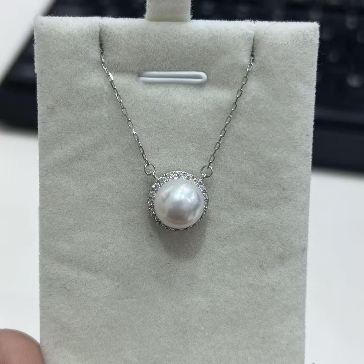 (YA07) 8-9MM天然淡水珍珠吊墜 (送S925銀鏈)- #珍珠 #2104PE