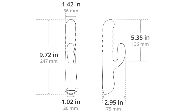 LOVENSE - Velvo 旋轉G點刺激頭&波浪滾珠兔仔按摩棒 - 粉色
