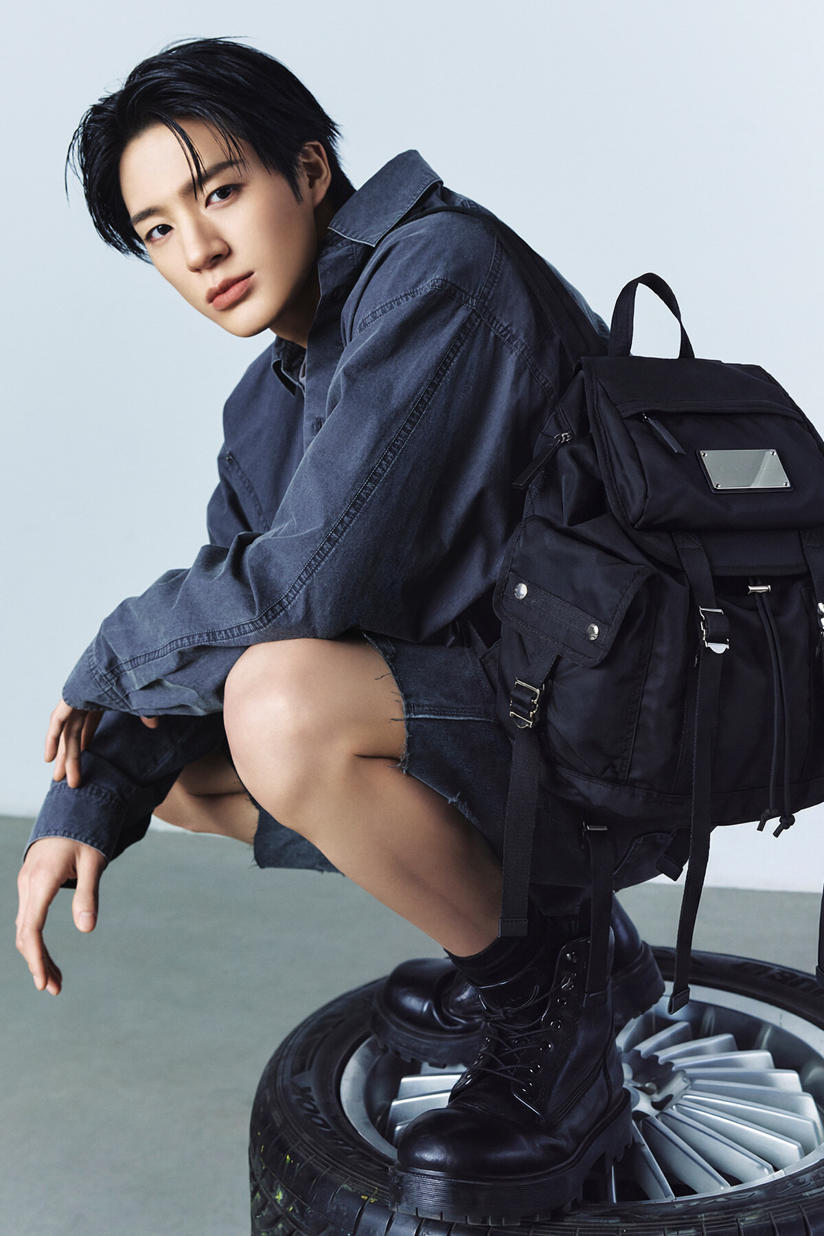 多口袋大容量後背包 黑色