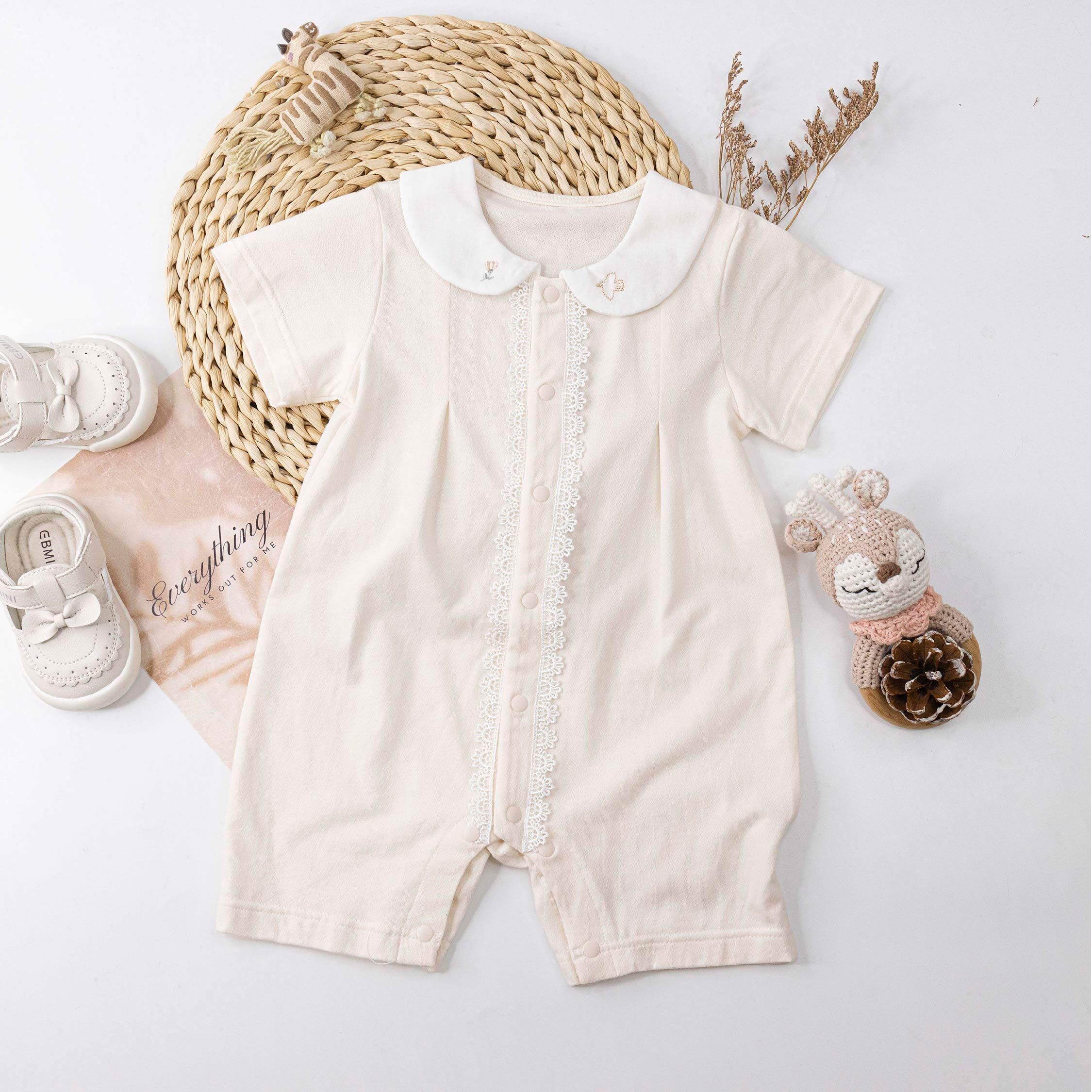 純淨系列 清新花朵與小鳥連身衣 (T6009)