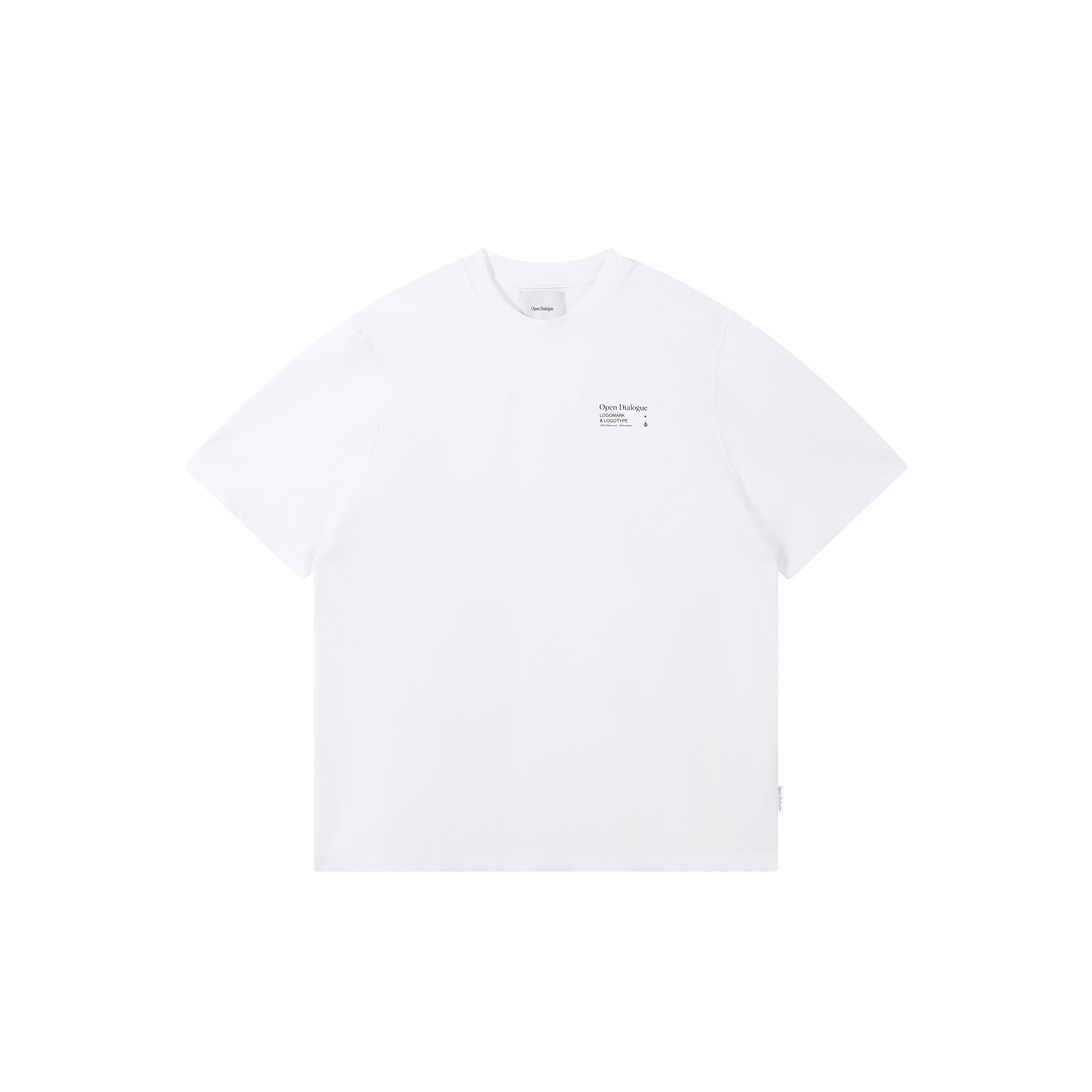 ODE SMALL PRINT LOGO TEE - WHITE