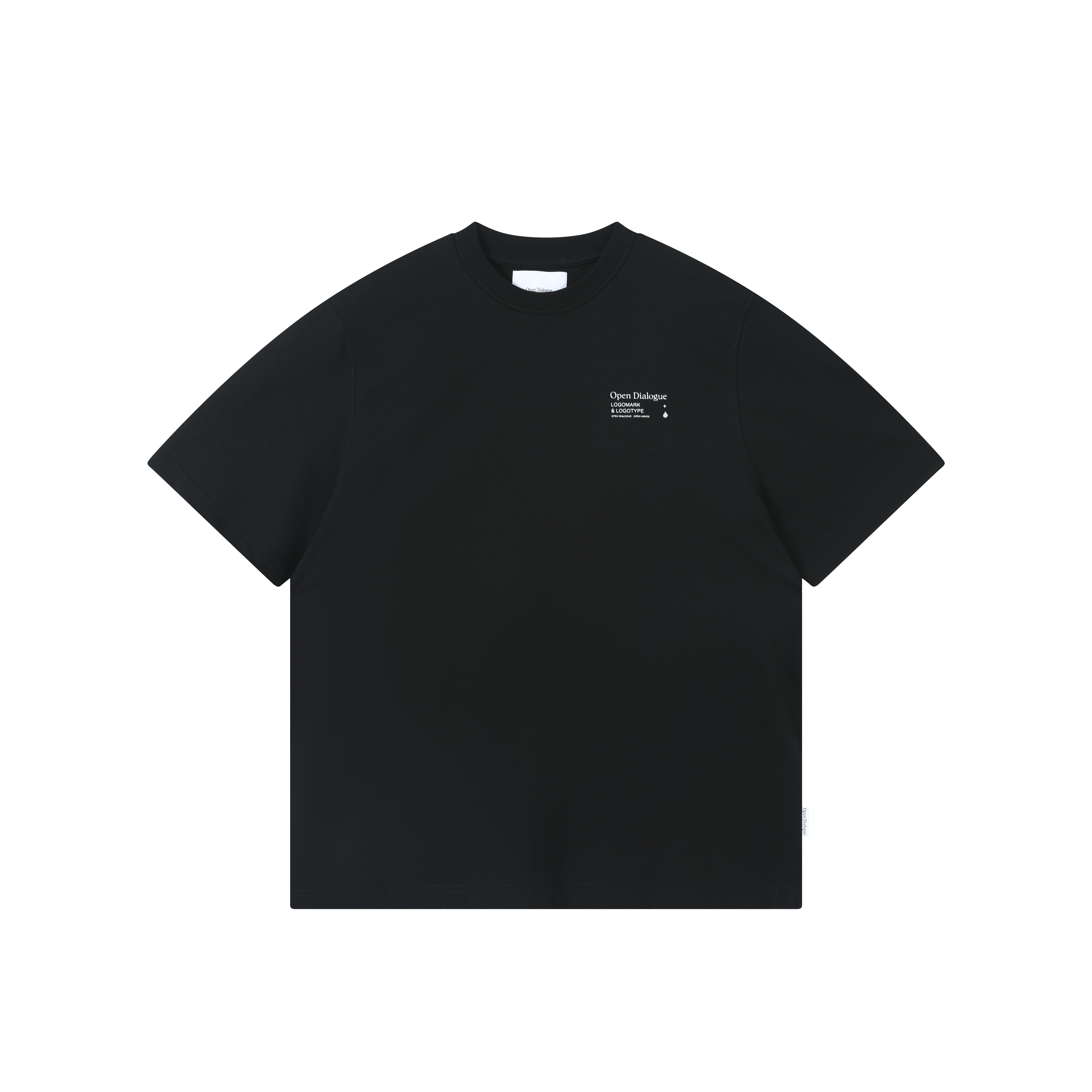 ODE SMALL PRINT LOGO TEE - BLACK